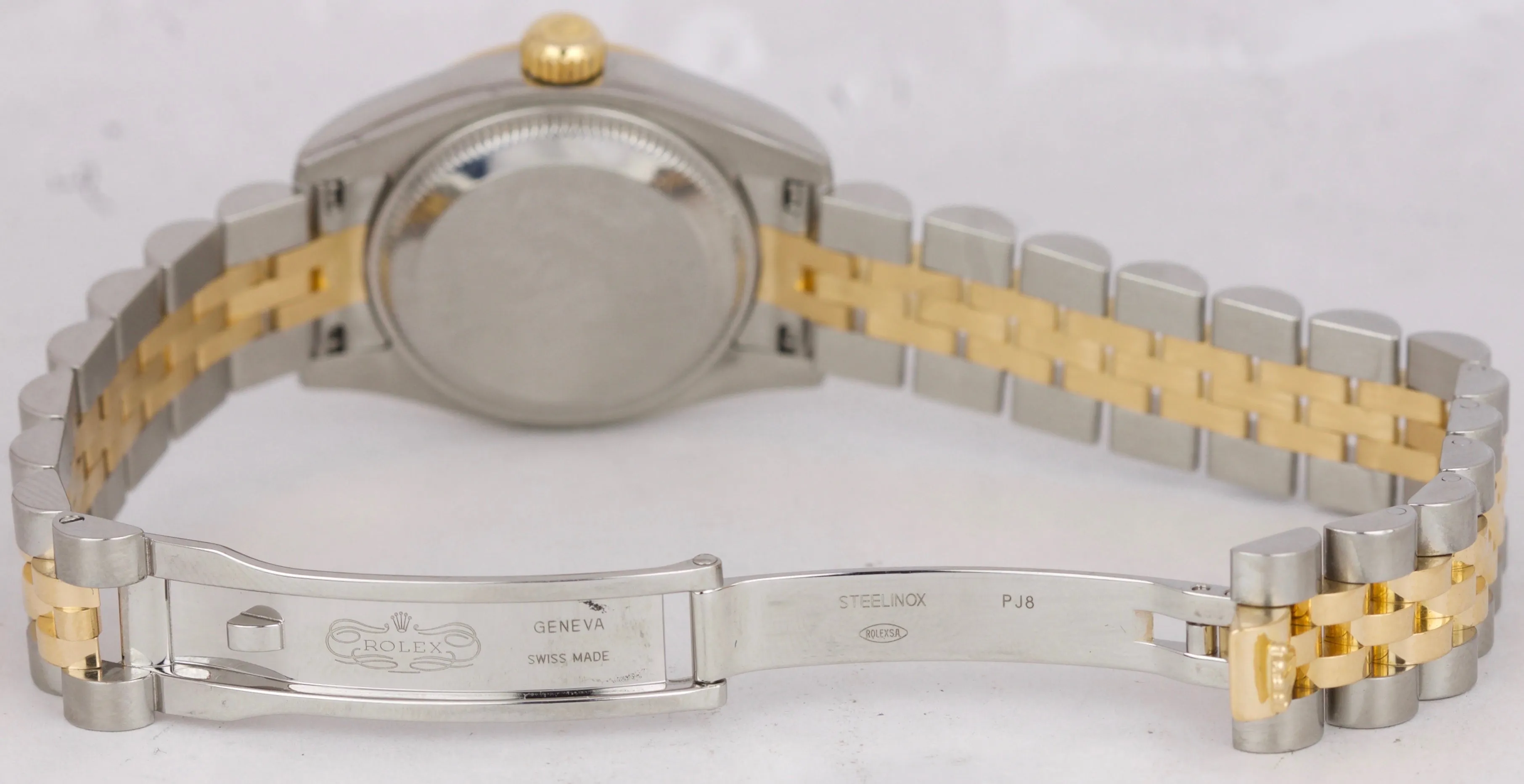 MINT Ladies Rolex DateJust Diamond Two-Tone Gold 26mm Jubilee Watch 179173 B P