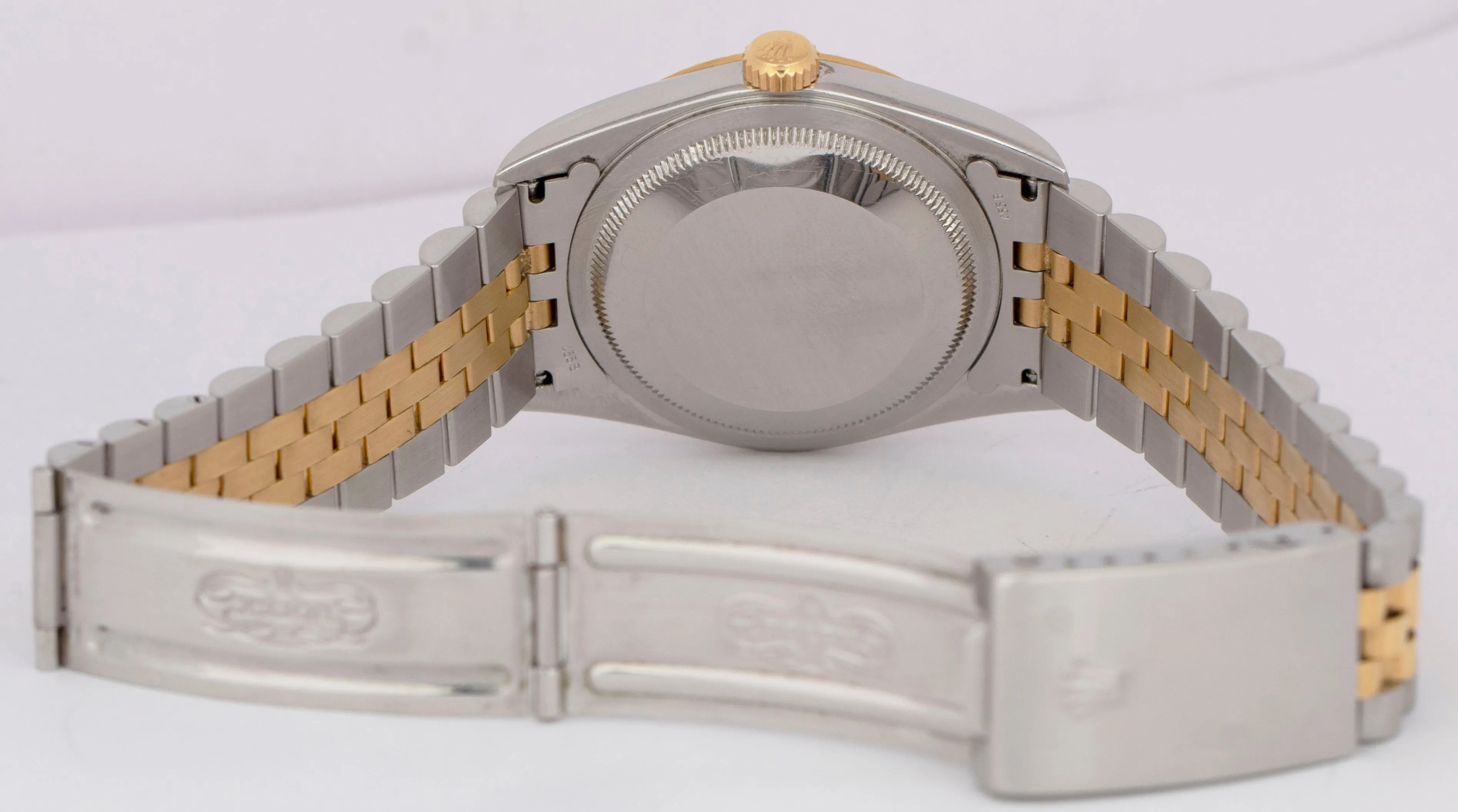 MINT PAPERS Rolex DateJust 36mm Champagne DIAMOND 16233 NO-HOLES 18K Watch BOX