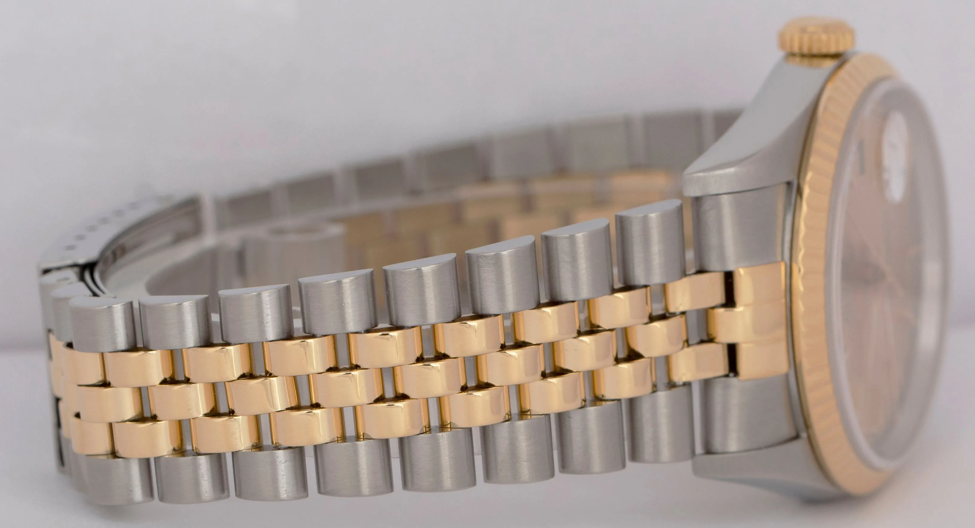 MINT PAPERS Rolex DateJust 36mm NO-HOLES Champagne Two-Tone 18K Watch 16233 BOX