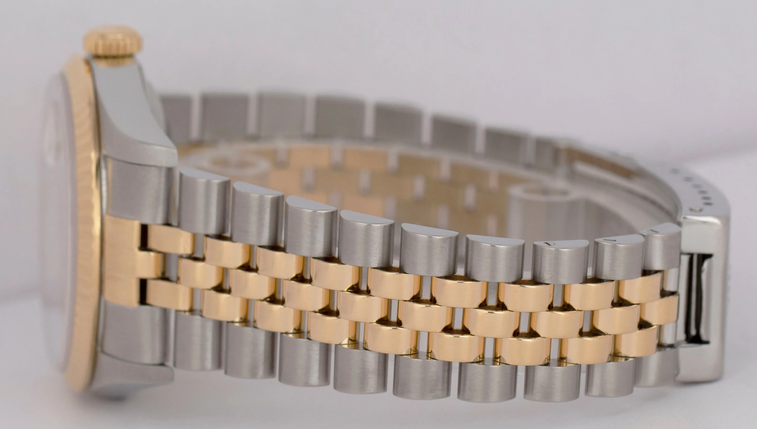 MINT PAPERS Rolex DateJust 36mm NO-HOLES Champagne Two-Tone 18K Watch 16233 BOX