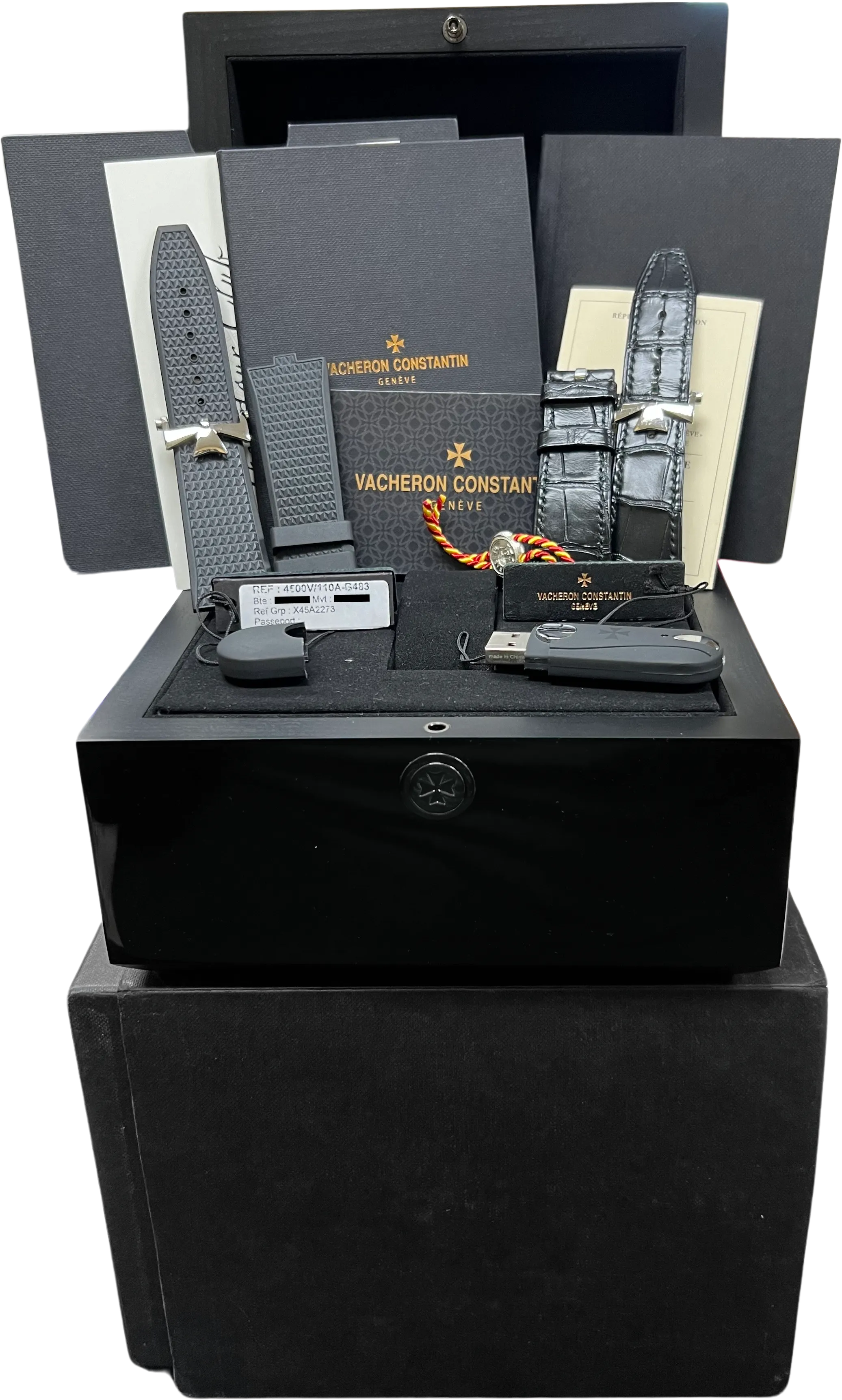 MINT PAPERS Vacheron Constantin Overseas Black 41mm Stainless 4500 V Watch BOX