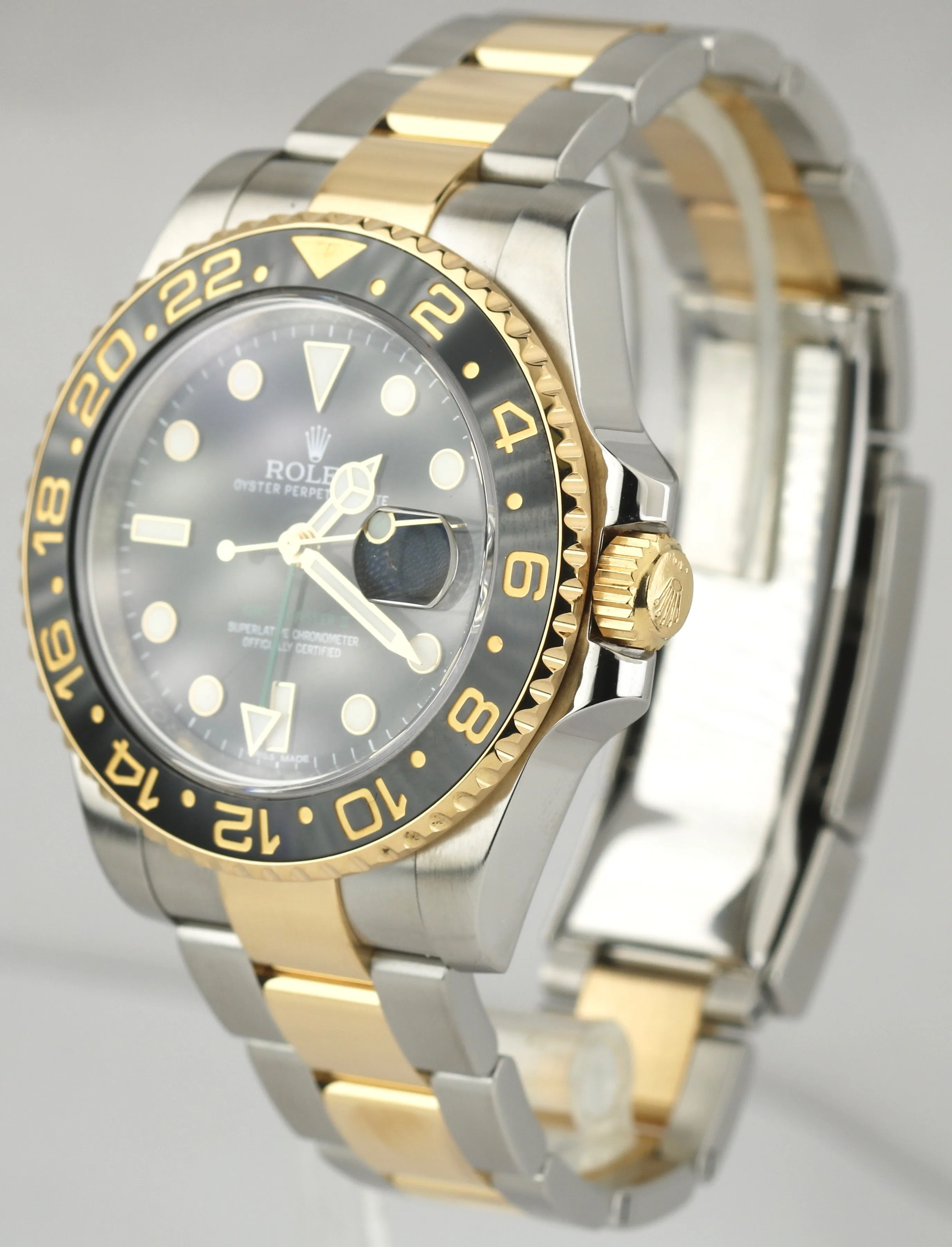 MINT Rolex GMT-Master II Ceramic Stainless 18K Two-Tone Gold 40mm Watch 116713