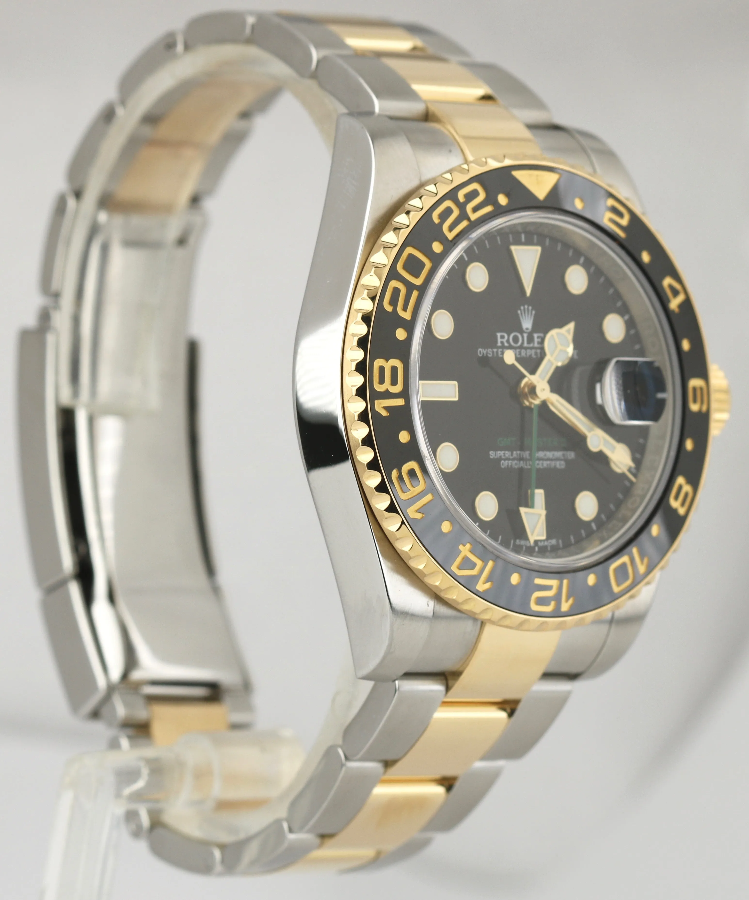 MINT Rolex GMT-Master II Ceramic Stainless 18K Two-Tone Gold 40mm Watch 116713