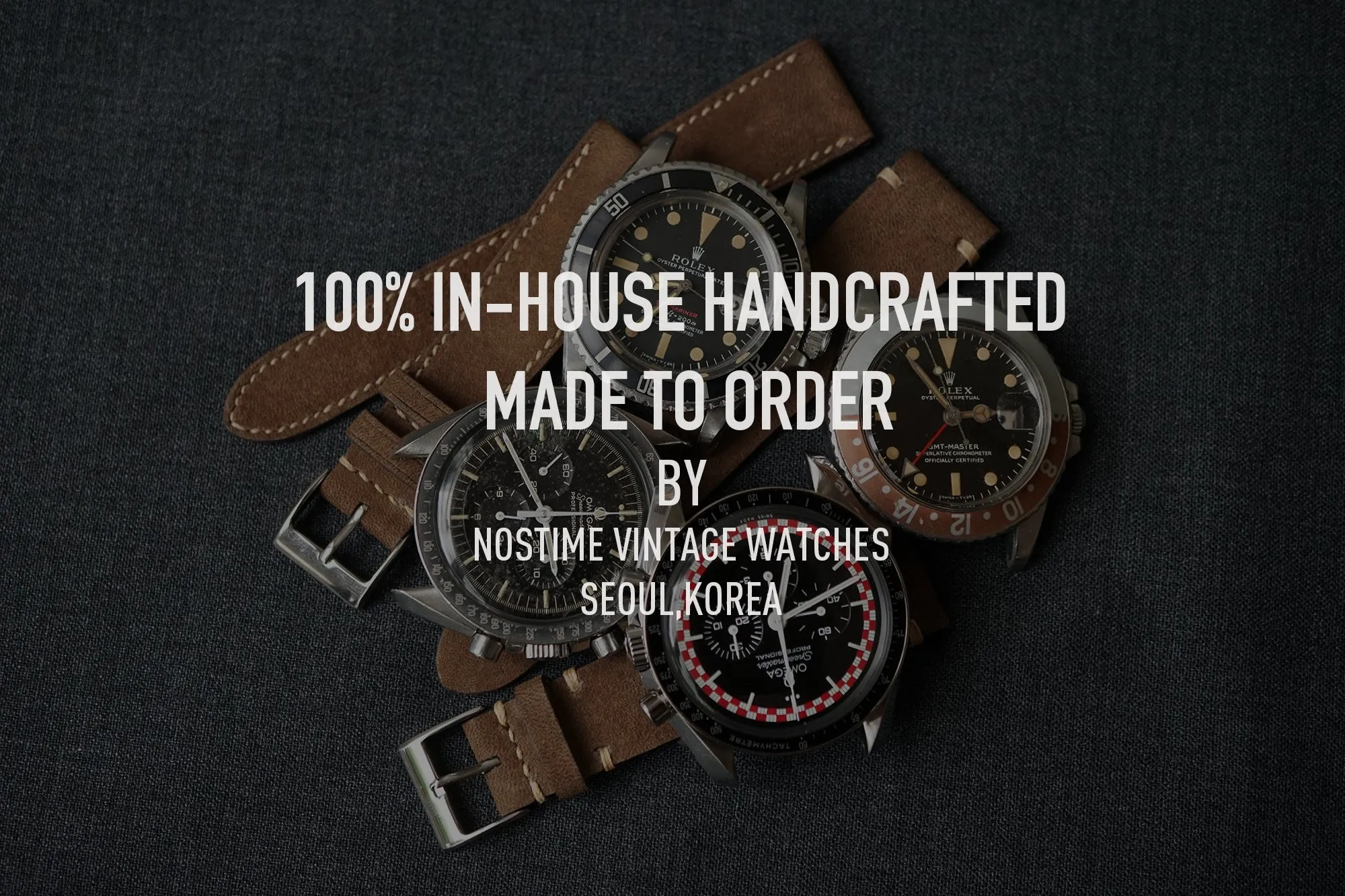 MOCHA NUBUCK CUSTOM MADE STRAP - SIDE STITCHED