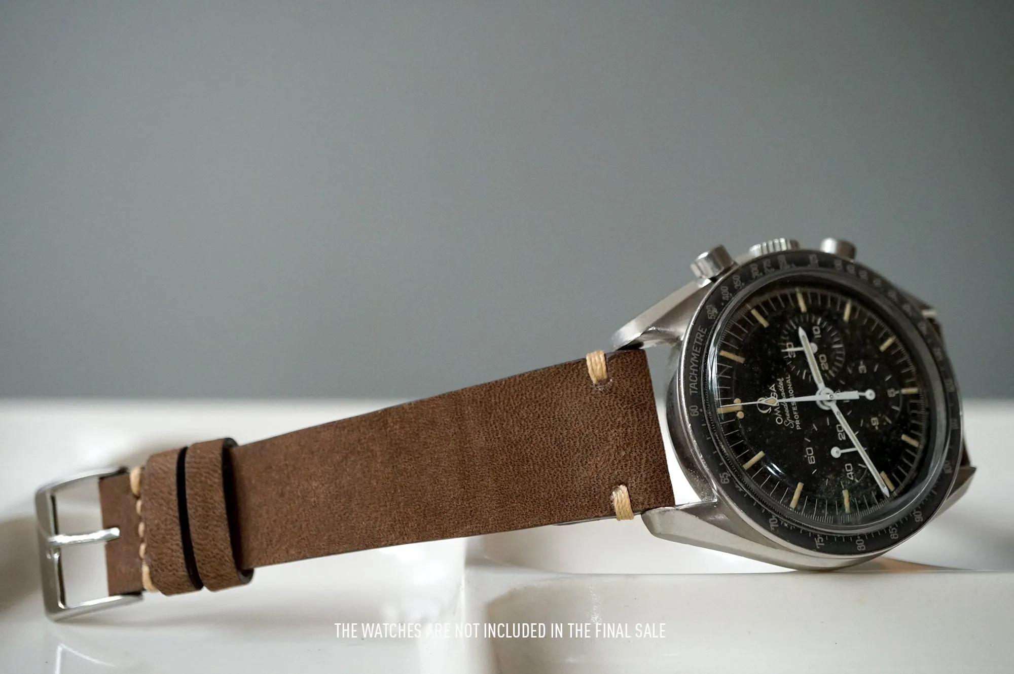 MOCHA NUBUCK CUSTOM MADE STRAP - SIDE STITCHED