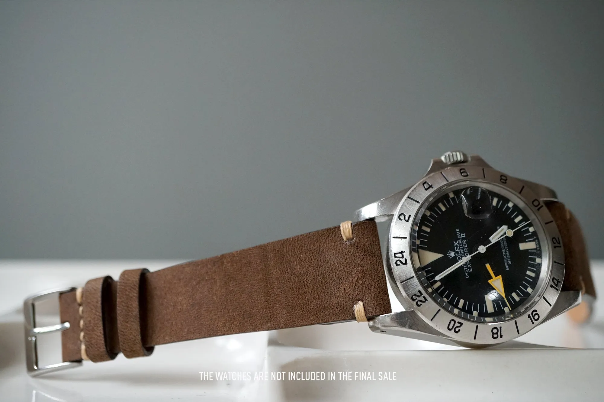 MOCHA NUBUCK CUSTOM MADE STRAP - SIDE STITCHED