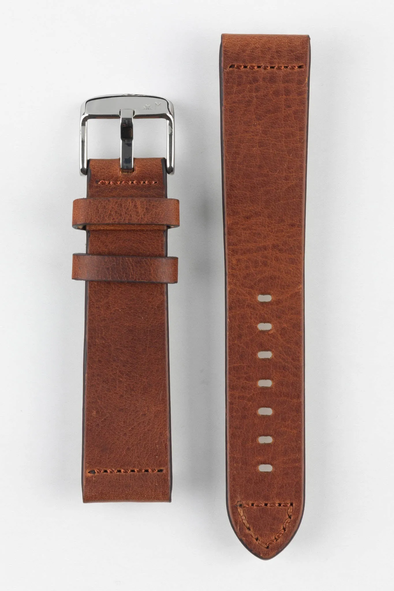 Morellato BRAMANTE Vintage Calfskin Leather Watch Strap in GOLD BROWN