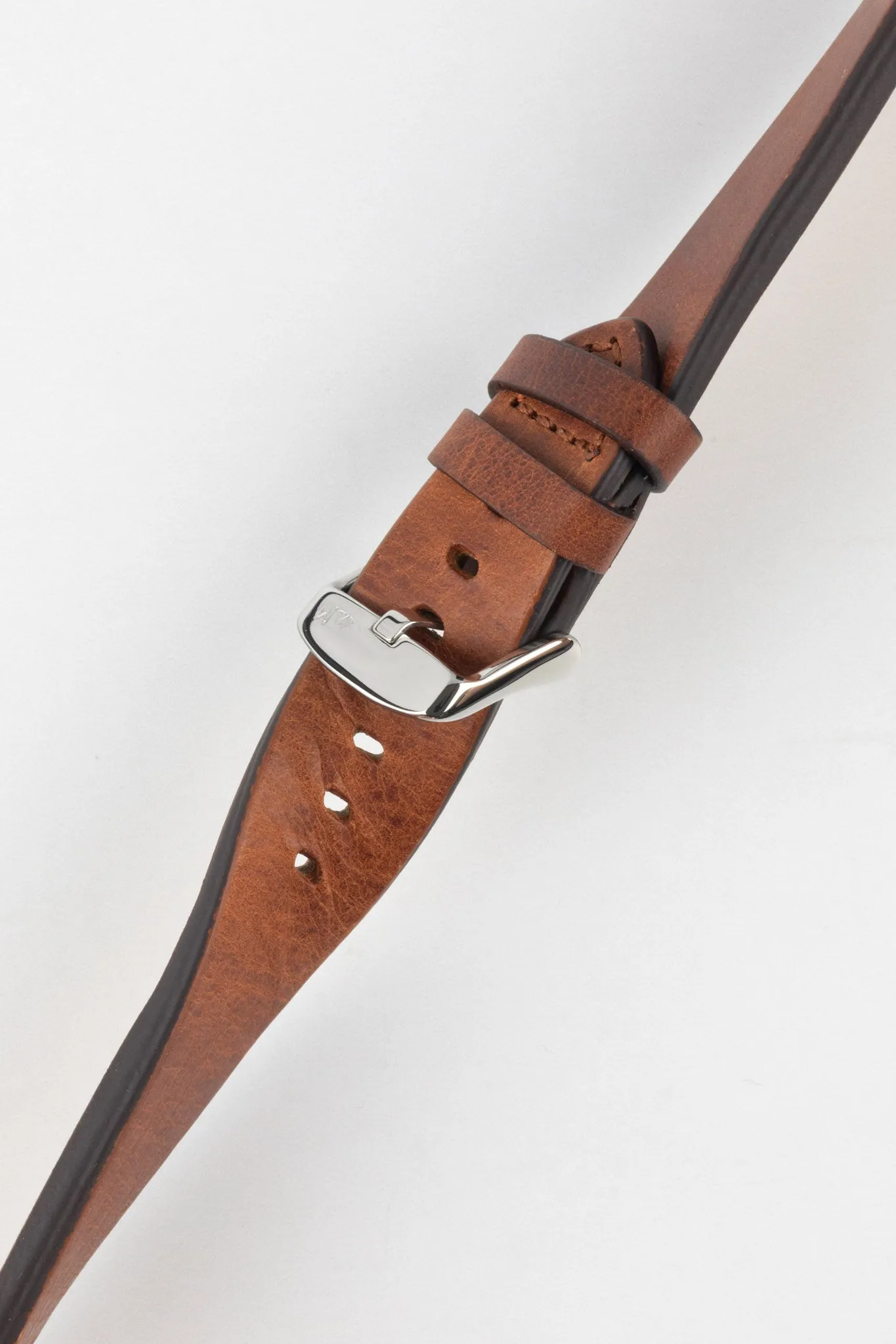 Morellato BRAMANTE Vintage Calfskin Leather Watch Strap in GOLD BROWN