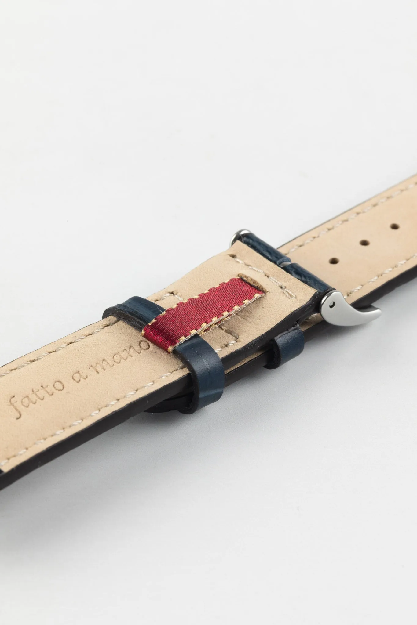 Morellato GUTTUSO Alligator-Embossed Leather Watch Strap in BLUE