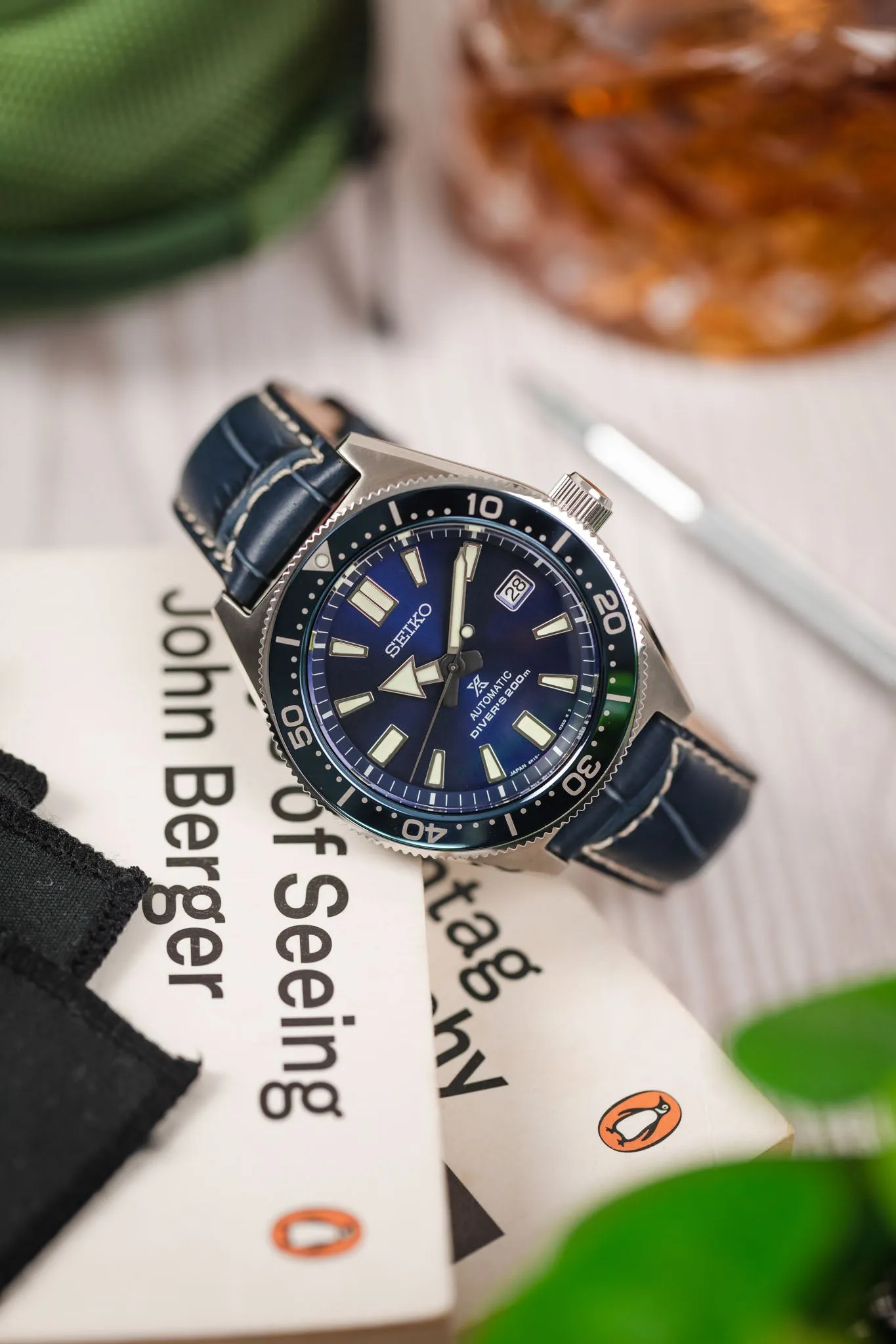 Morellato GUTTUSO Alligator-Embossed Leather Watch Strap in BLUE