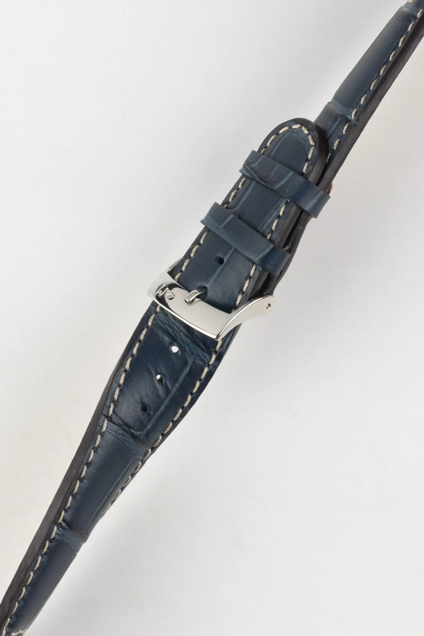 Morellato GUTTUSO Alligator-Embossed Leather Watch Strap in BLUE