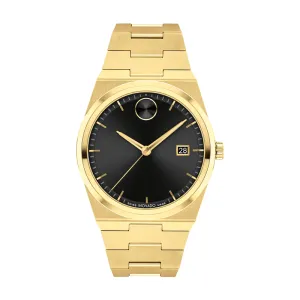 Movado Bold Quest Mens Gold Tone Black Dial Watch