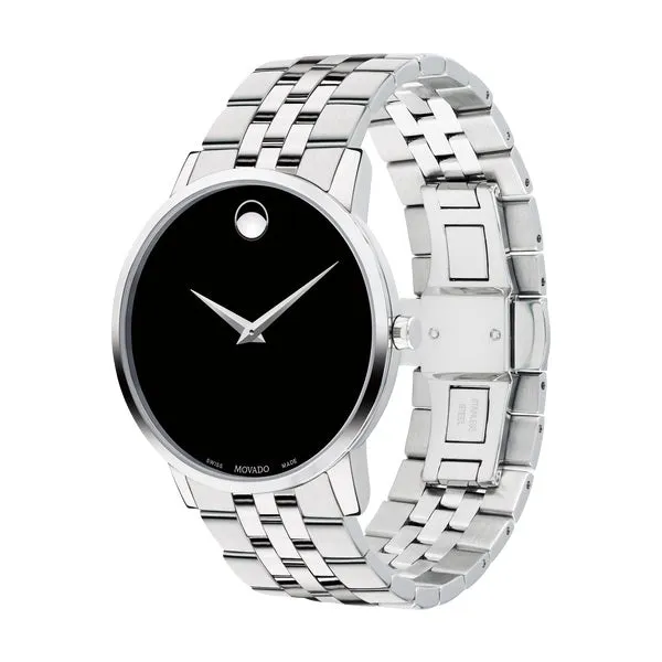 Movado Museum Classic Mens Stainless Steel Black Dial Watch