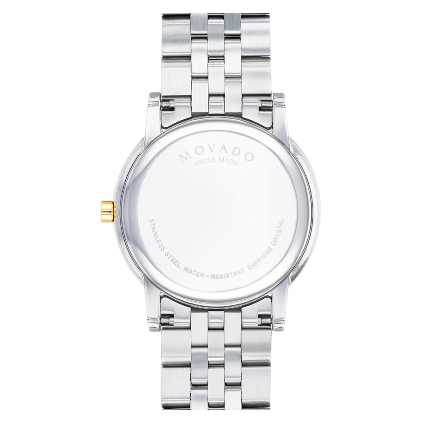 Movado Museum Classic Mens Two Tone Black Dial Watch