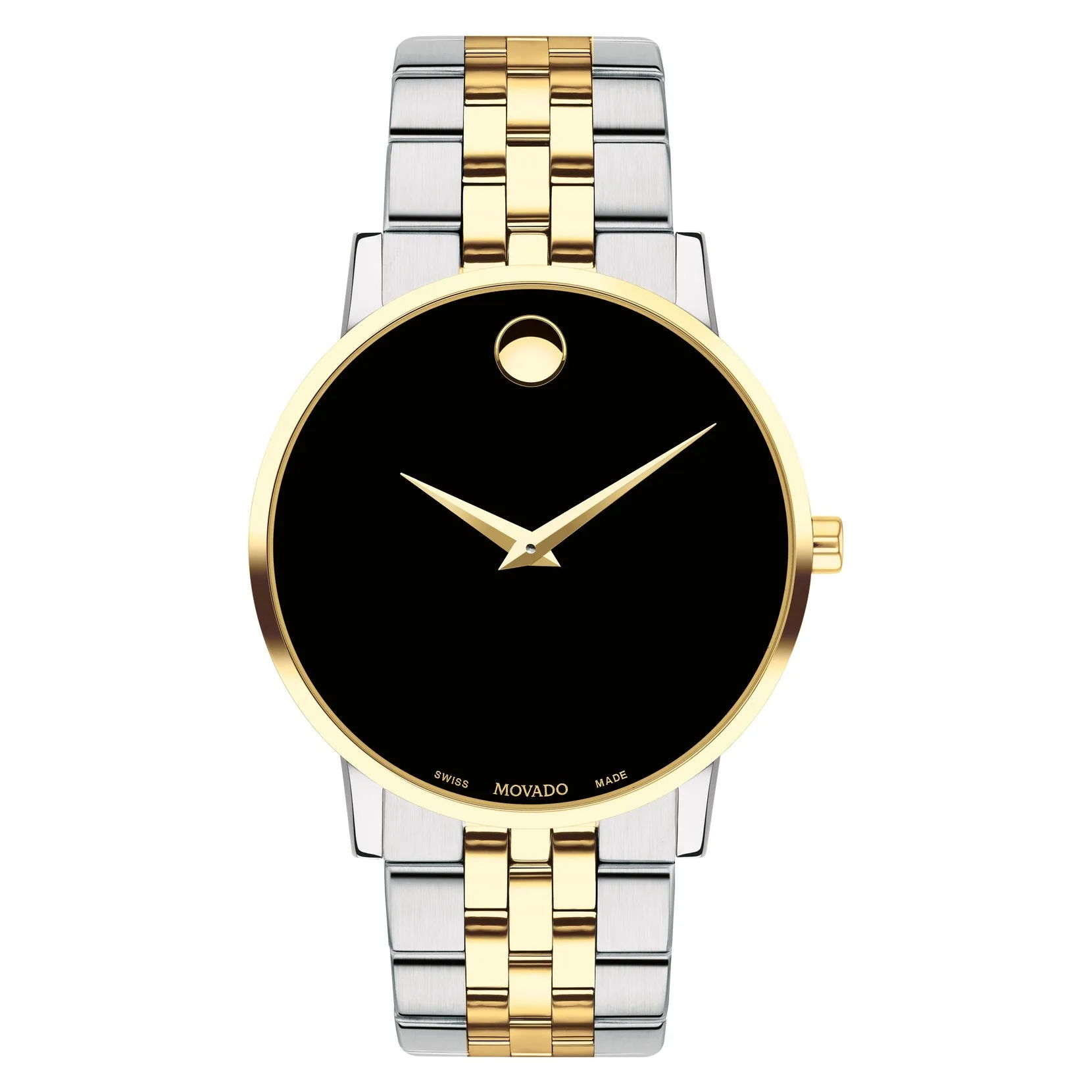 Movado Museum Classic Mens Two Tone Black Dial Watch