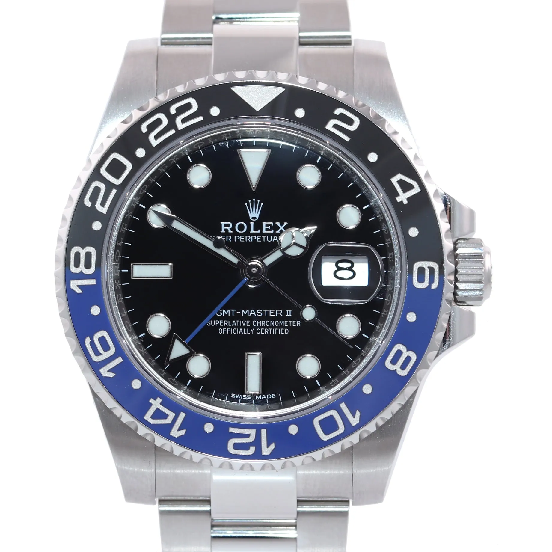 NEW 2019 Rolex GMT Master II 116710 BLNR Steel Ceramic Batman Blue Watch Box