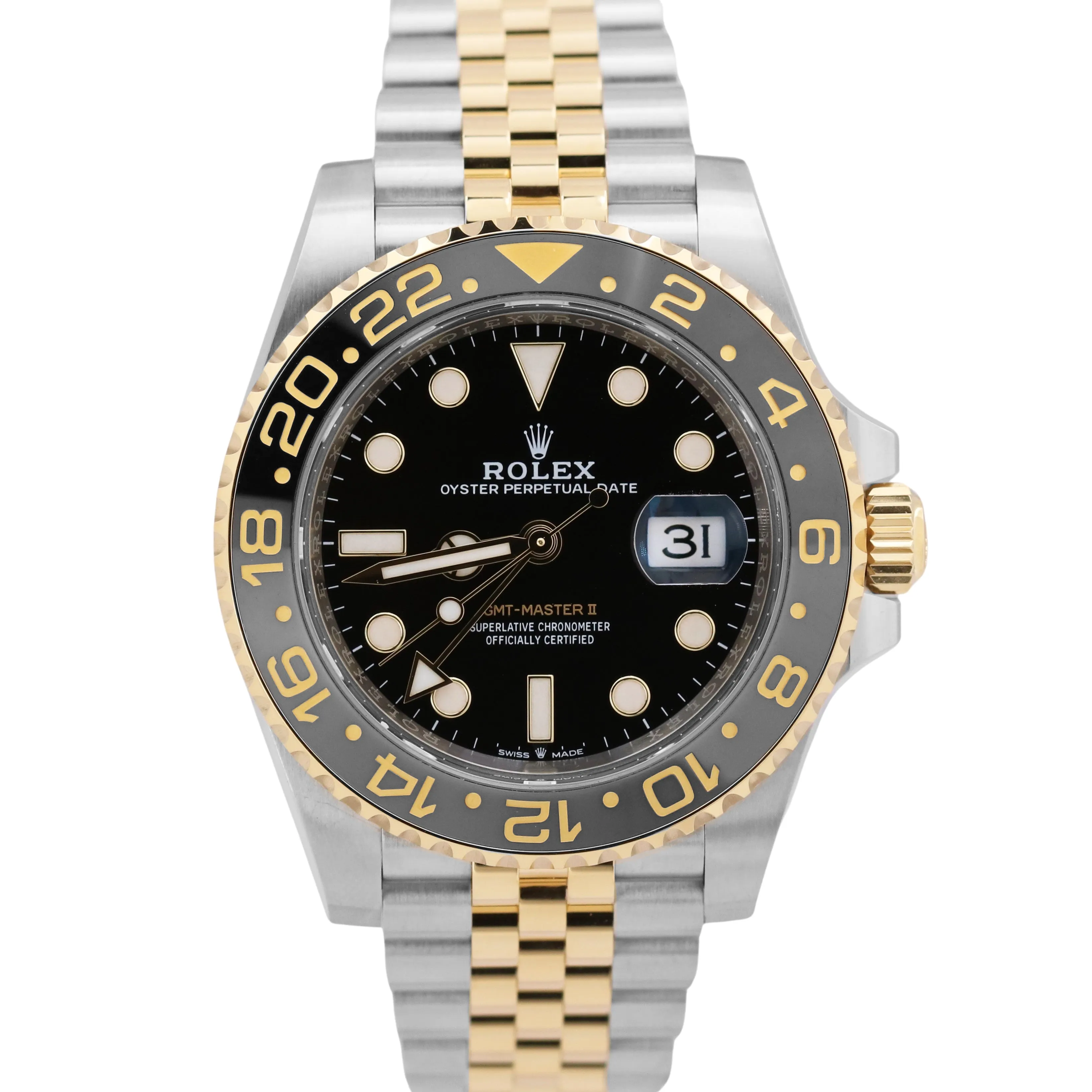 NEW MARCH 2024 PAPERS Rolex GMT-Master II 18K Gold 40mm JUBILEE 126713 GRNR BOX
