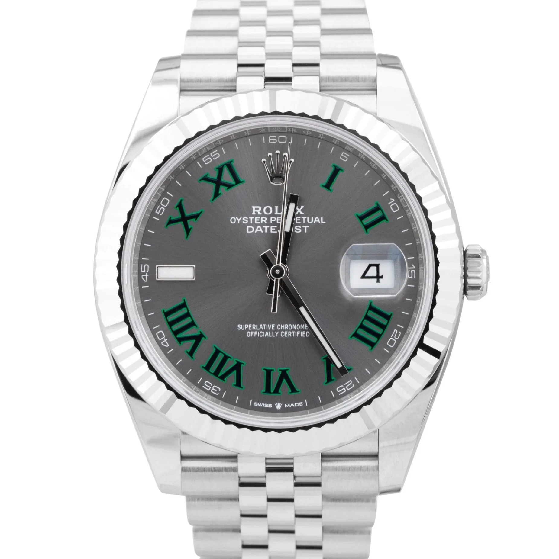 NEW NOV. 2023 PAPERS Rolex DateJust 41 Wimbledon Fluted Jubilee Watch 126334 B P
