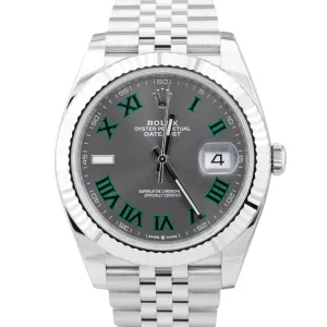 NEW NOV. 2023 PAPERS Rolex DateJust 41 Wimbledon Fluted Jubilee Watch 126334 B P