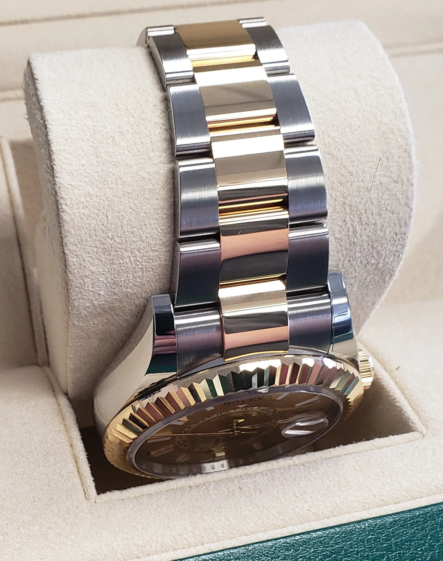 NEW Rolex Sky-Dweller 18K Two-Tone Gold Stainless Champagne 42mm Watch 326933