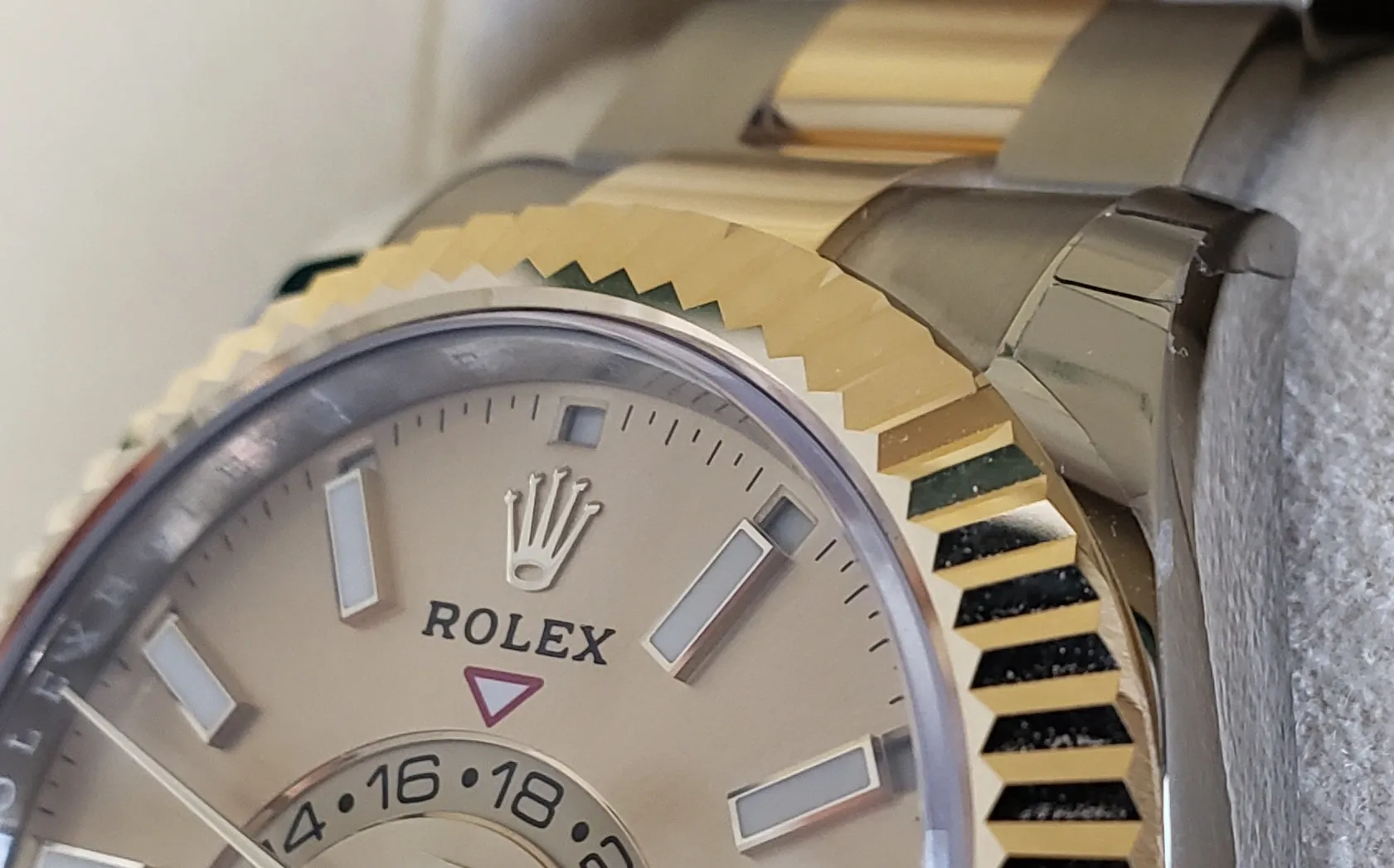 NEW Rolex Sky-Dweller 18K Two-Tone Gold Stainless Champagne 42mm Watch 326933