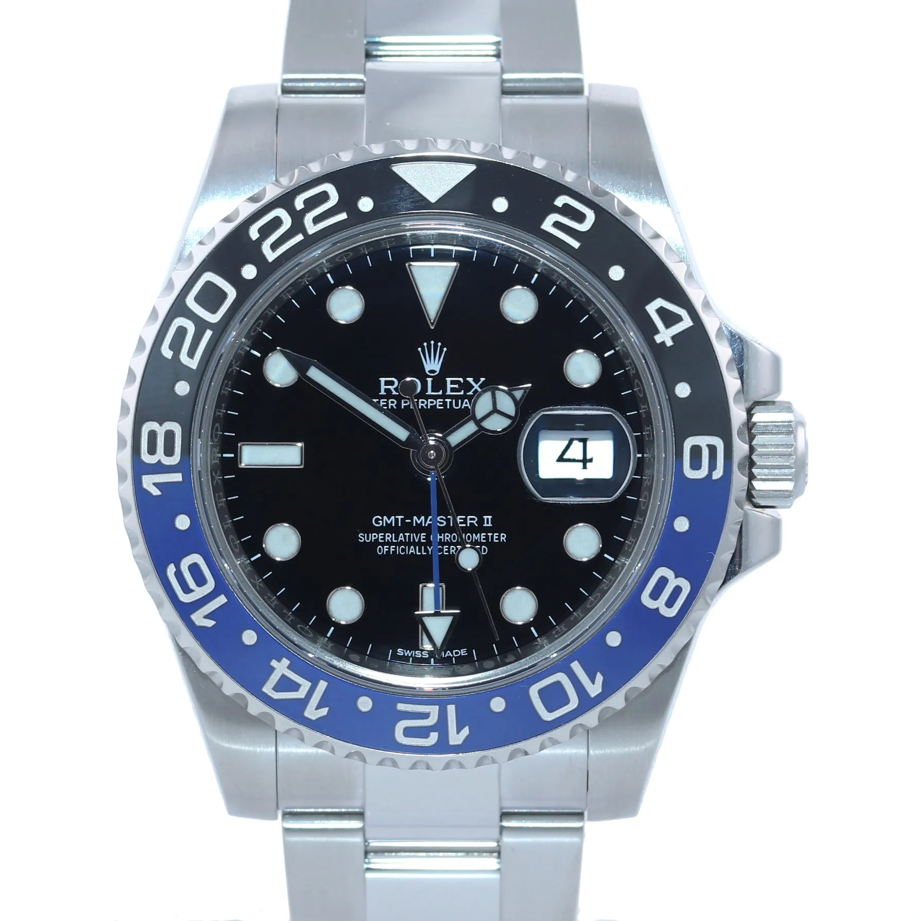 NEW UNNAMED PAPERS Rolex GMT Master Blue 116710 BLNR Steel Batman Watch Box