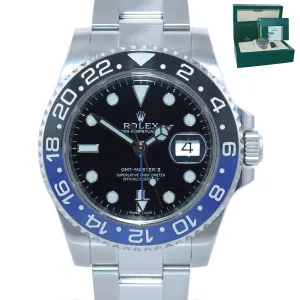 NEW UNNAMED PAPERS Rolex GMT Master Blue 116710 BLNR Steel Batman Watch Box