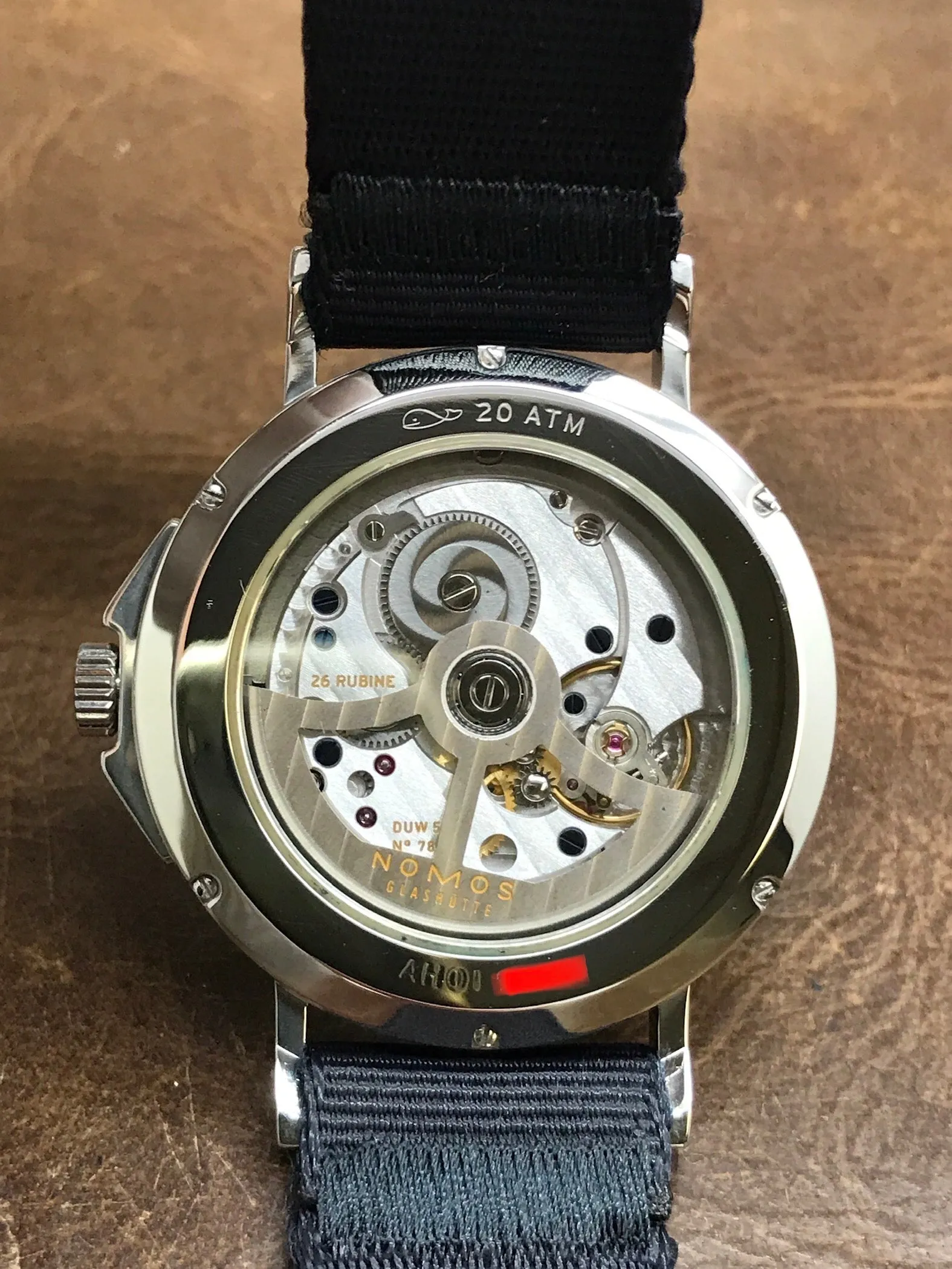 Nomos Ahoi Atlantik Datum 553 Navy Blue Dial Automatic Men's Watch