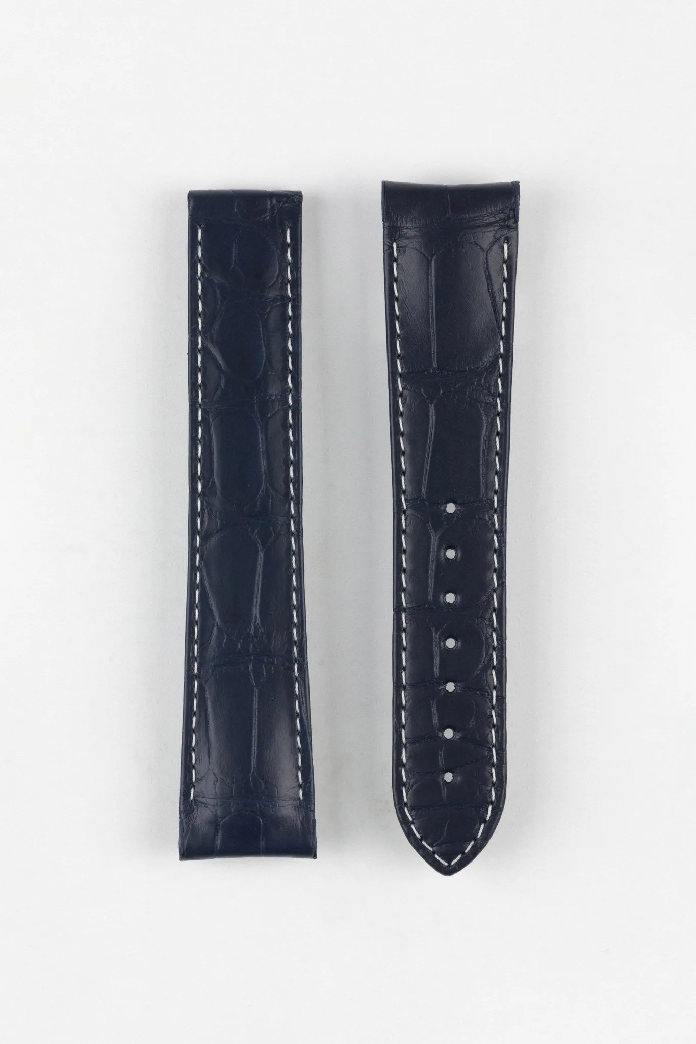 OMEGA CUZ005171 Speedmaster Moonphase 21mm Genuine Alligator Deployment Watch Strap in BLUE