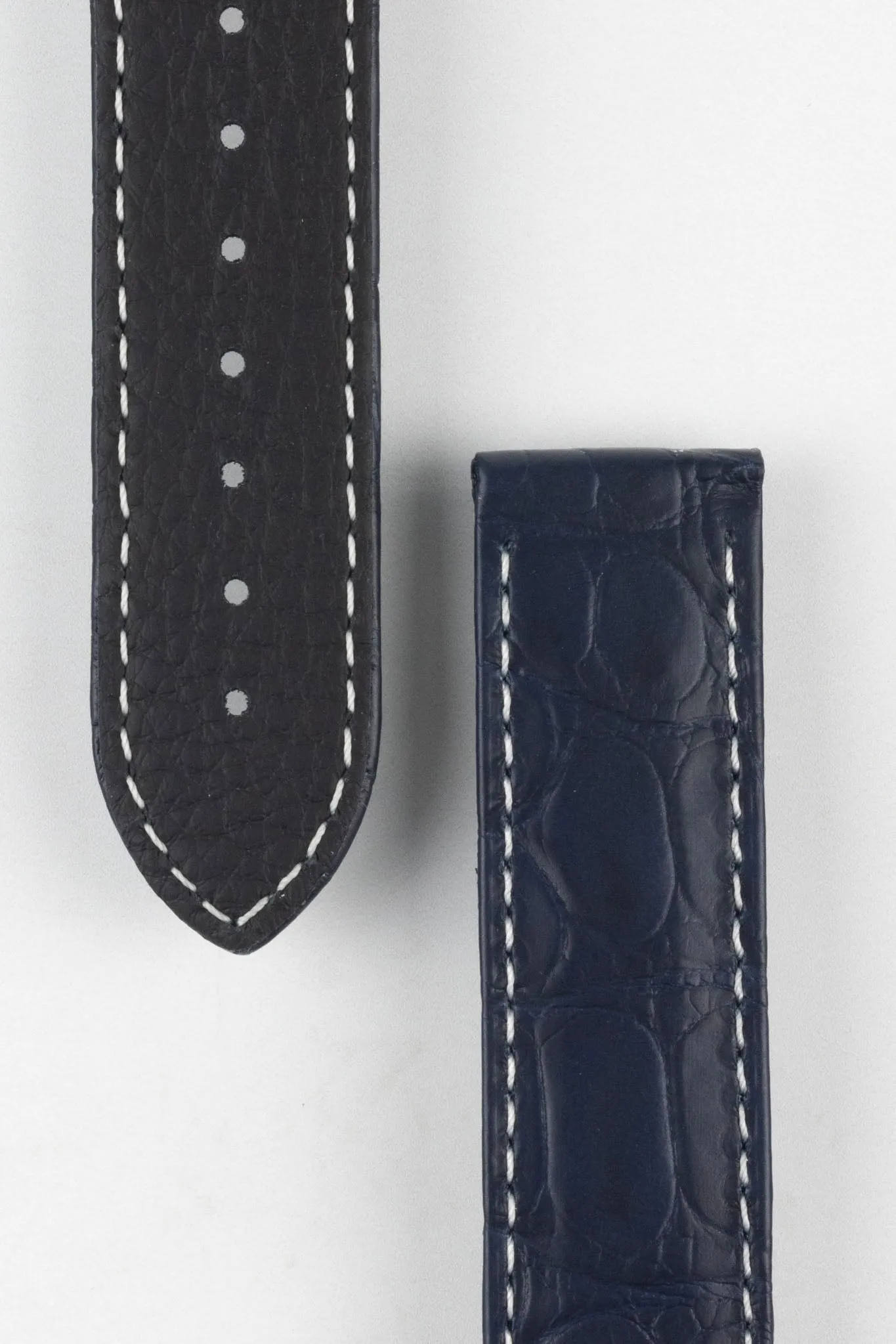 OMEGA CUZ005171 Speedmaster Moonphase 21mm Genuine Alligator Deployment Watch Strap in BLUE