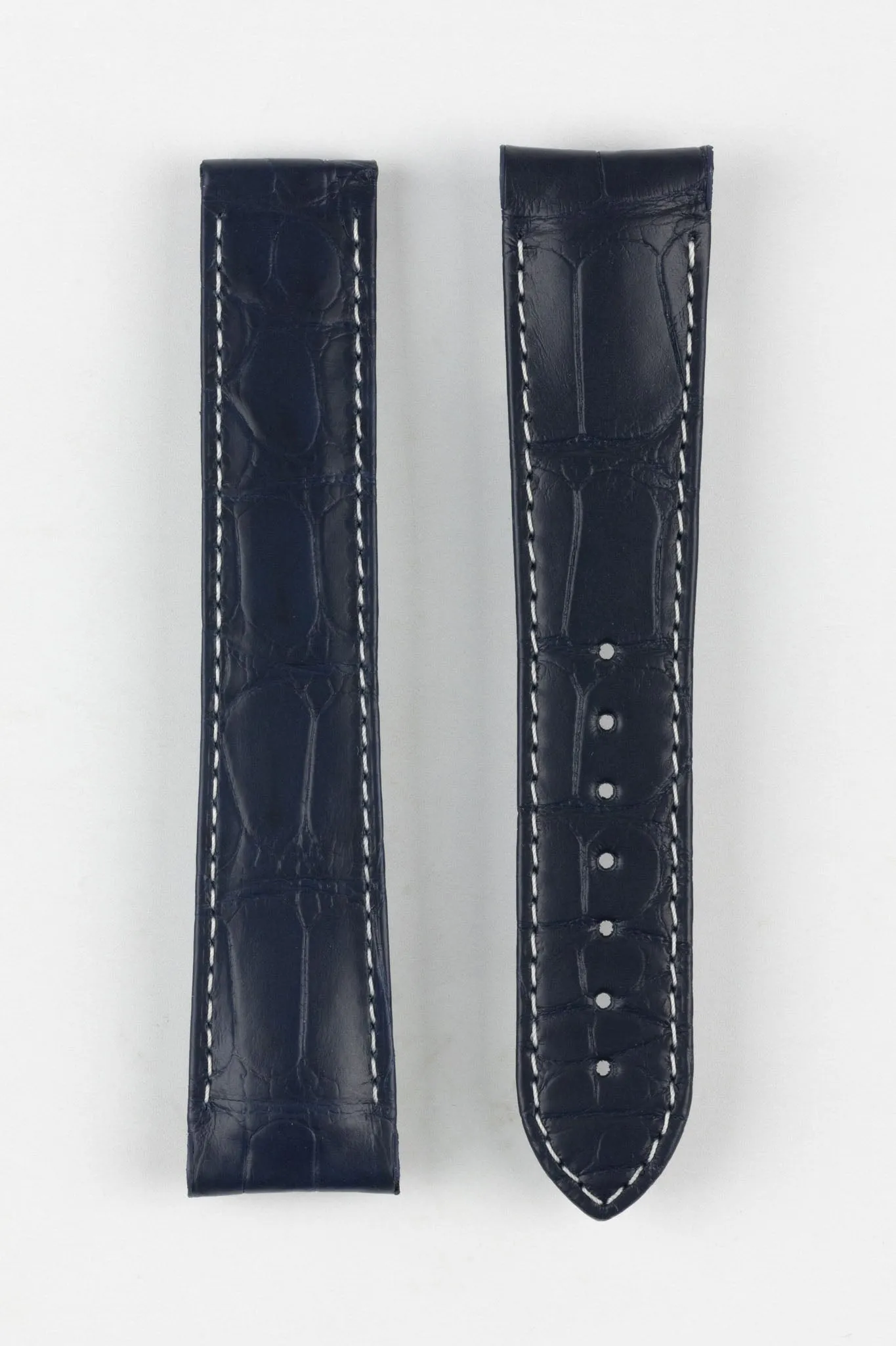 OMEGA CUZ005171 Speedmaster Moonphase 21mm Genuine Alligator Deployment Watch Strap in BLUE