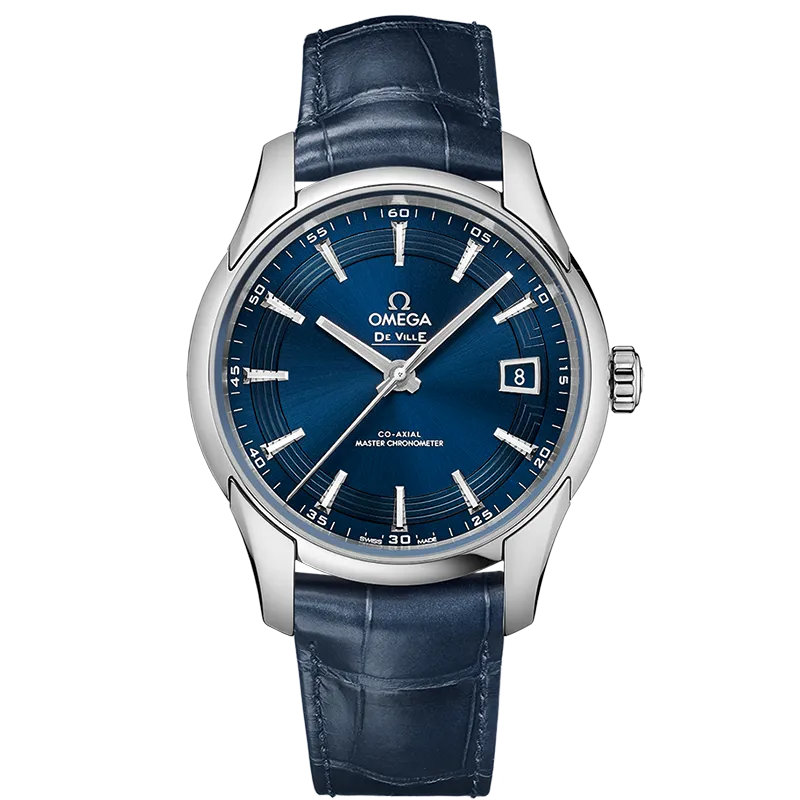 Omega De Ville Hour Vision 41 mm, steel on leather strap