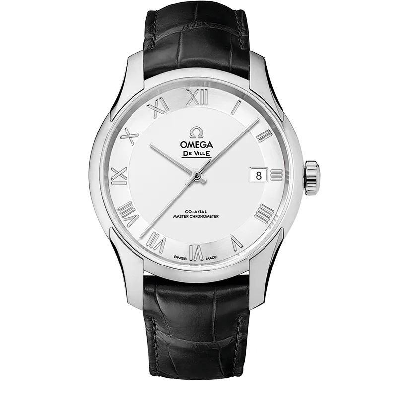Omega De Ville Hour Vision 41 mm, steel on leather strap