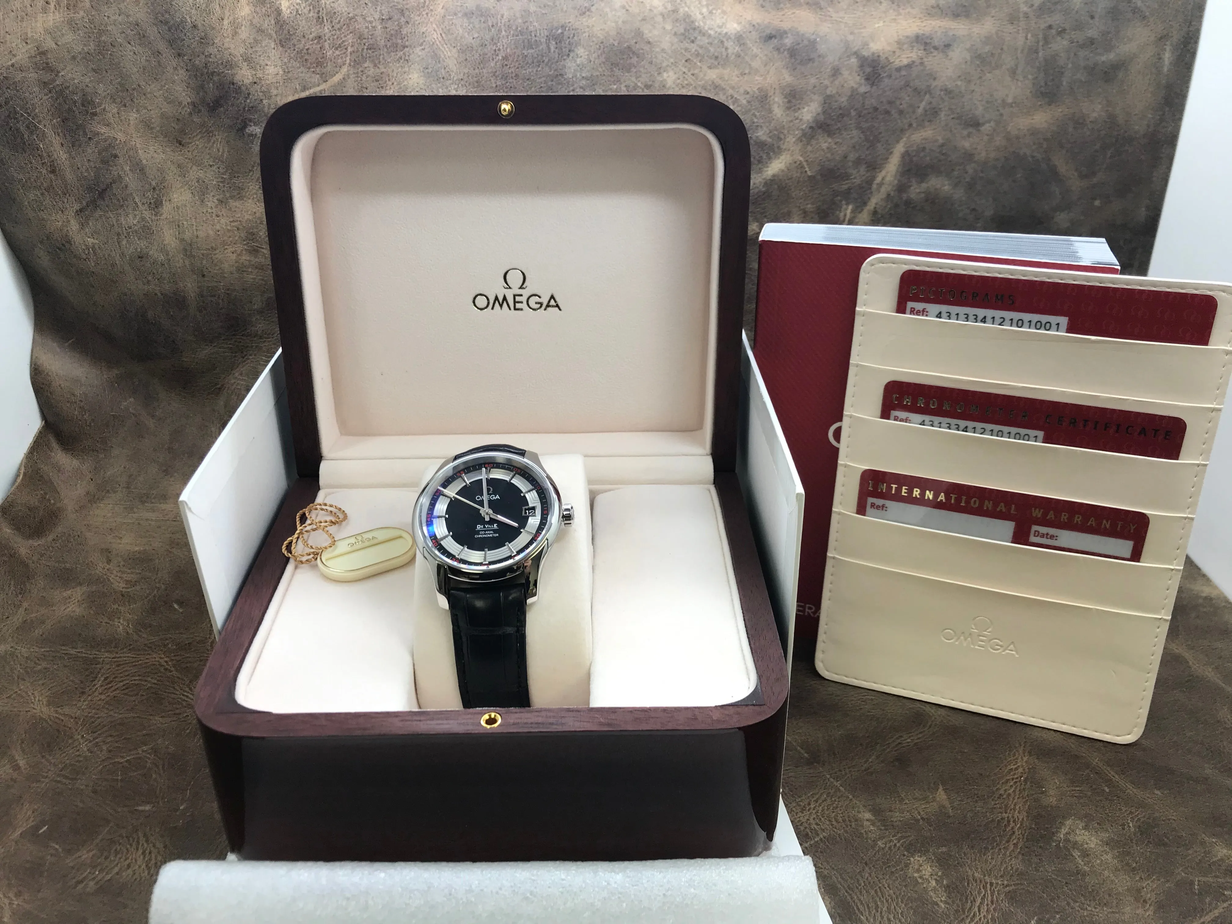 Omega De Ville Hour Vision 431.33.41.21.01.001 Black & Silver Dial Automatic Men's Watch