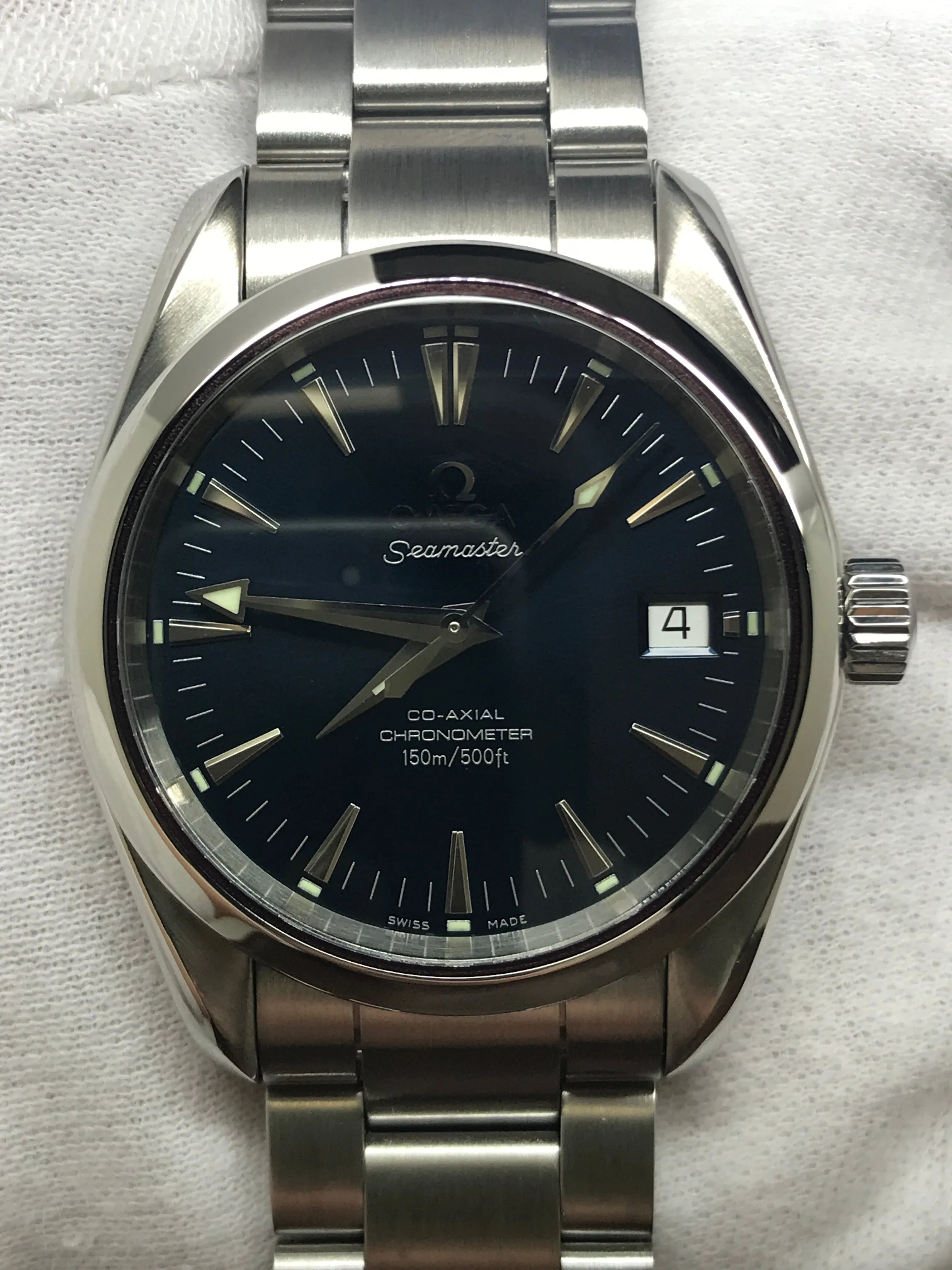Omega Seamaster Aqua Terra B&P 2504.80 Navy Blue Dial Automatic Watch