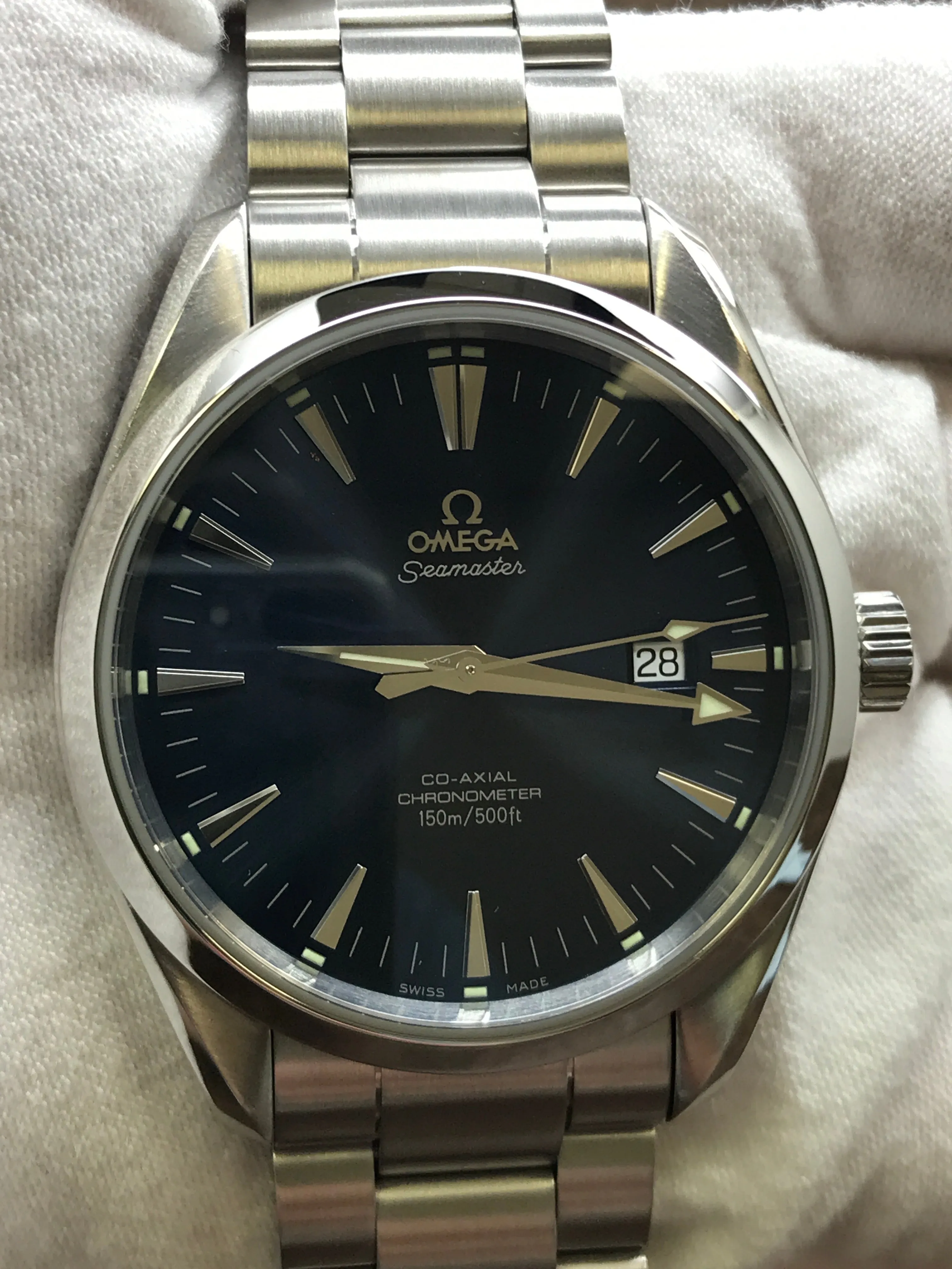 Omega Seamaster Aqua Terra Chronometer 2503.80.00 Blue Dial Automatic  Men's Watch