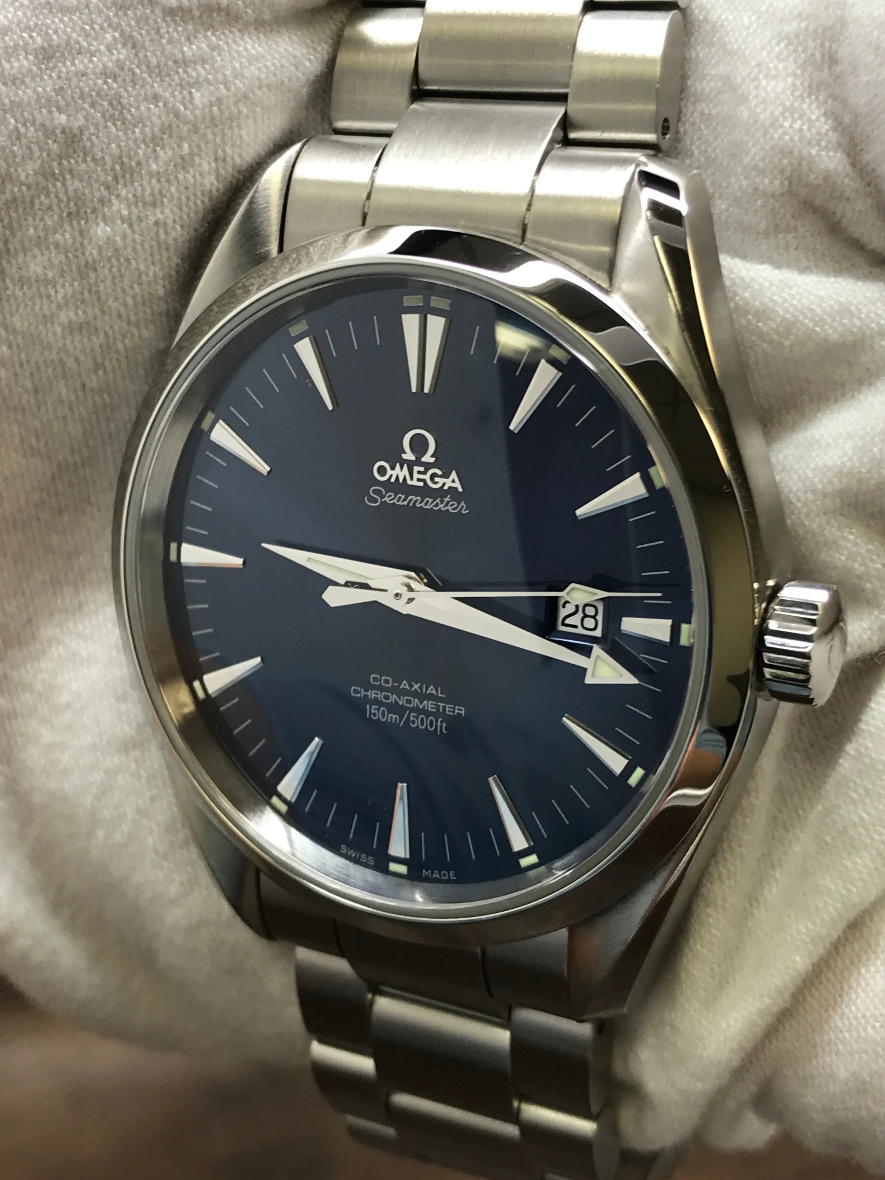 Omega Seamaster Aqua Terra Chronometer 2503.80.00 Blue Dial Automatic  Men's Watch
