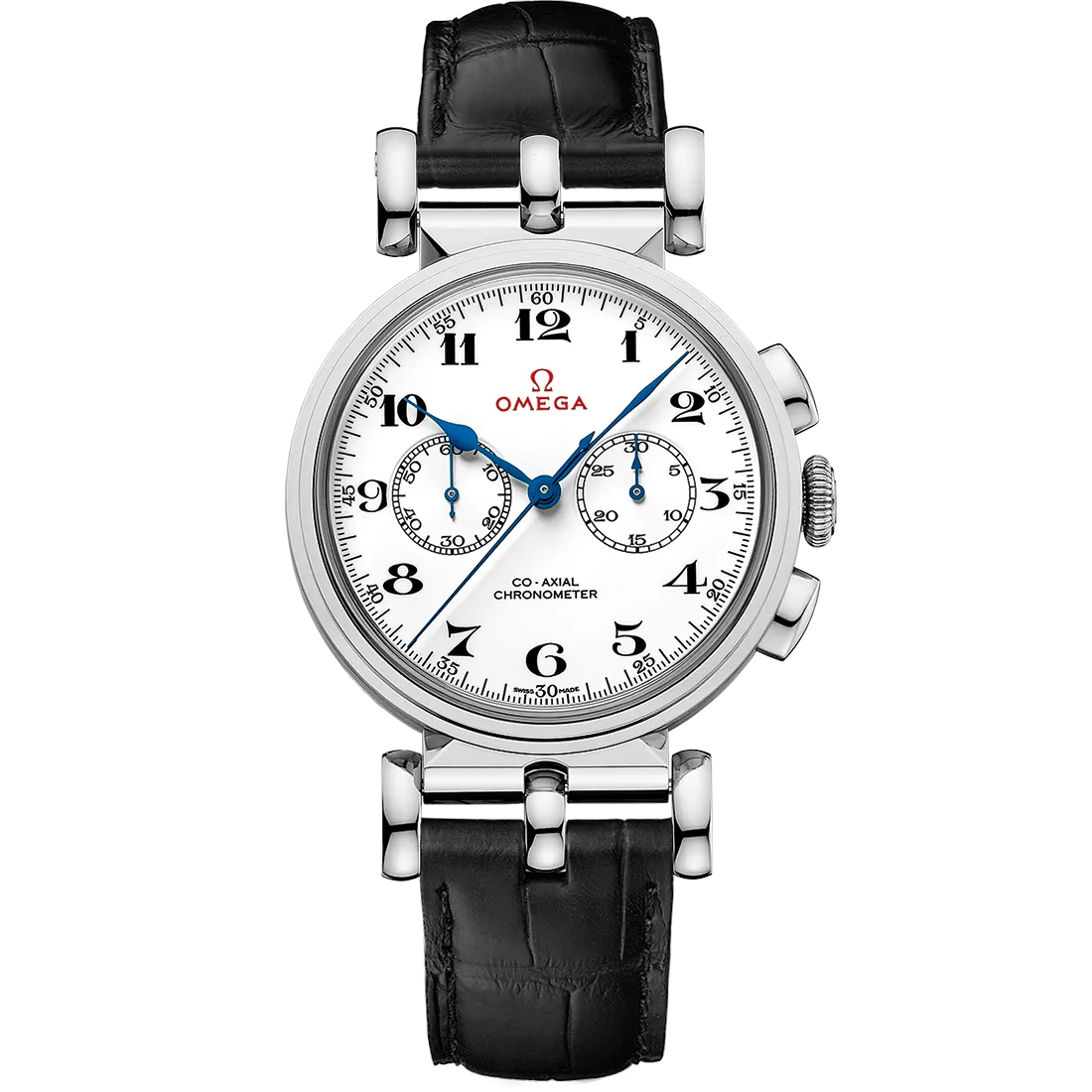 Omega Specialities 38 mm, white gold on leather strap