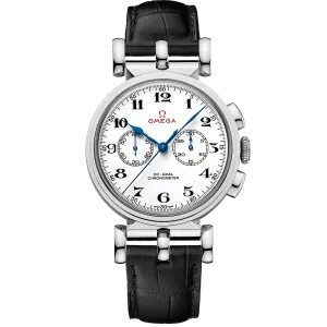Omega Specialities 38 mm, white gold on leather strap