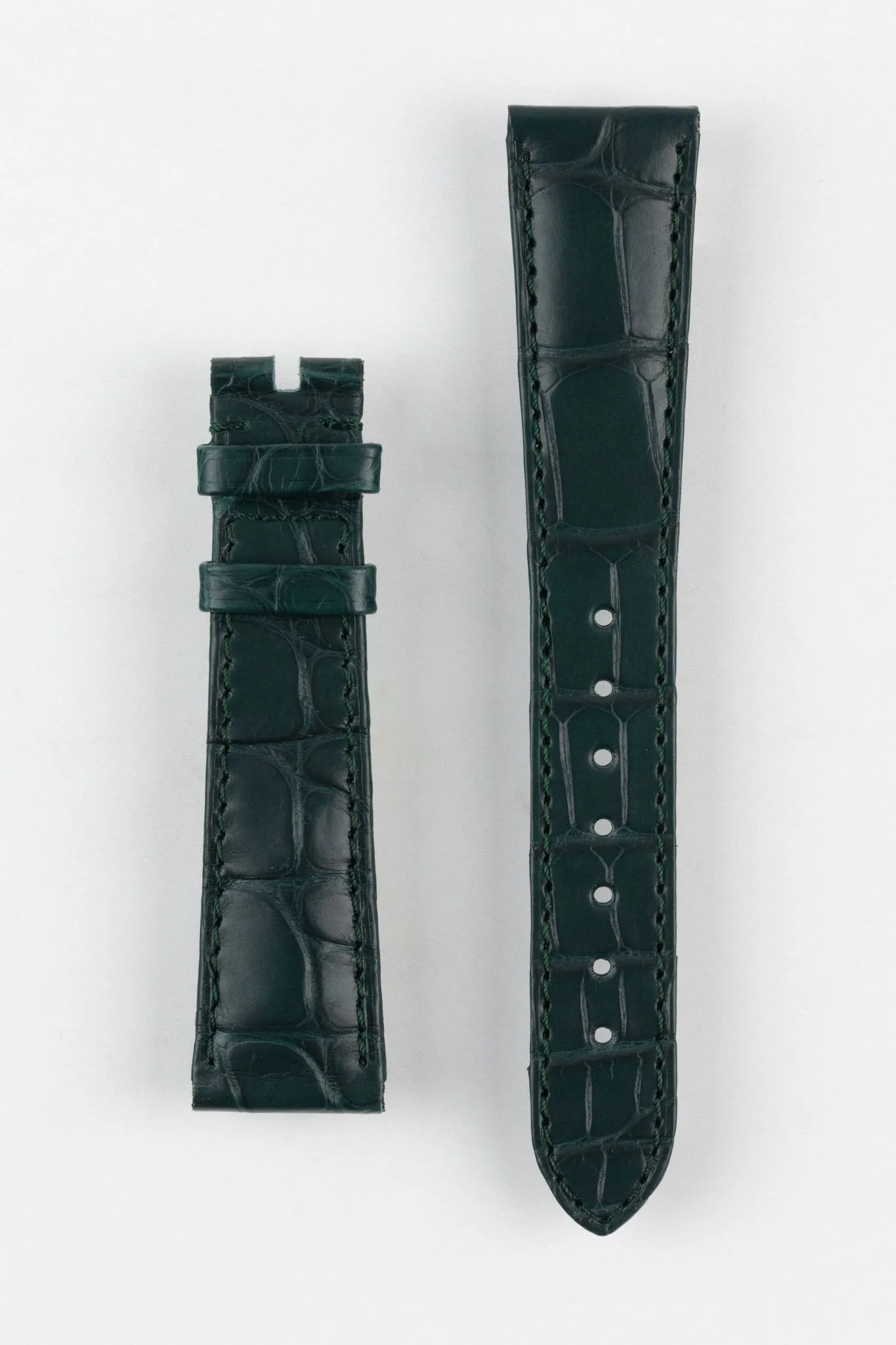 OMEGA Z016848 Genuine Alligator Low Profile 19mm Strap - GREEN