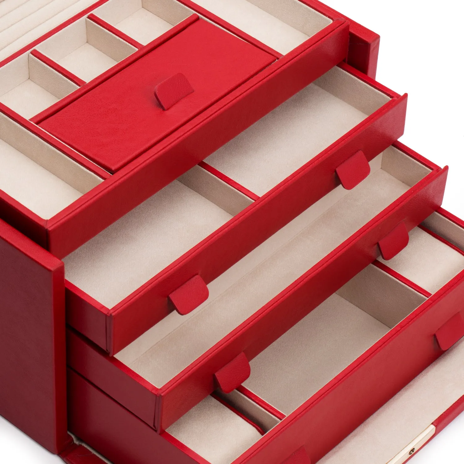 Palermo Large Jewelry Box Red