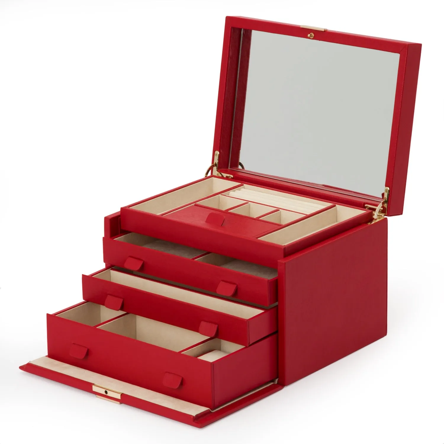 Palermo Large Jewelry Box Red