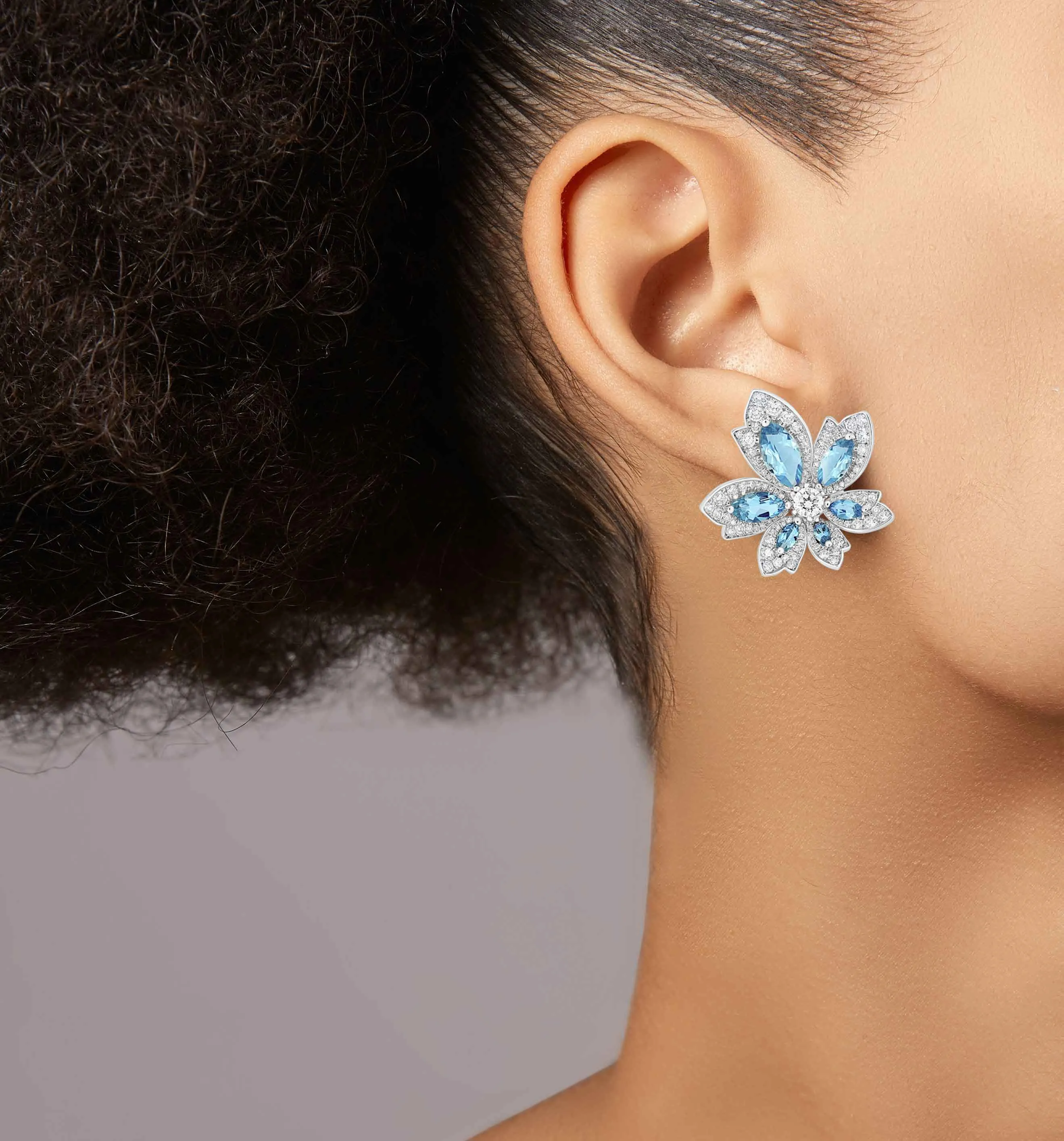 Palm Aquamarine Earrings