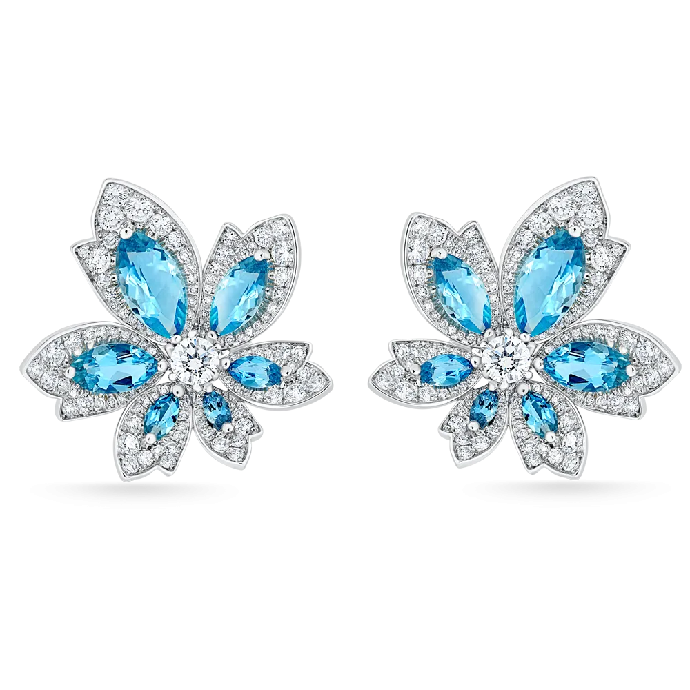 Palm Aquamarine Earrings