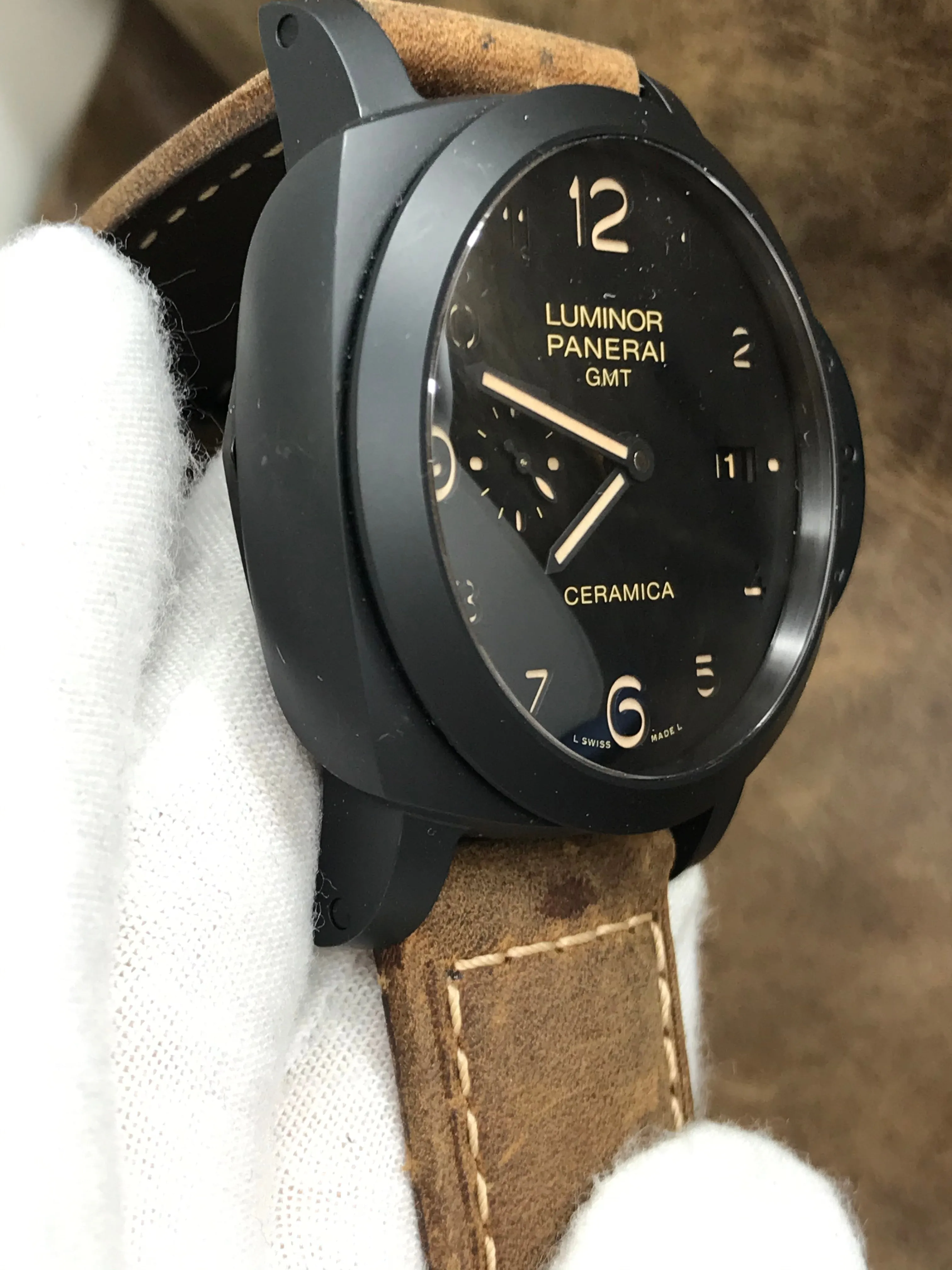 Panerai Luminor 1950 3 Days GMT Automatic PAM00441 Black Dial Automatic Men's Watch