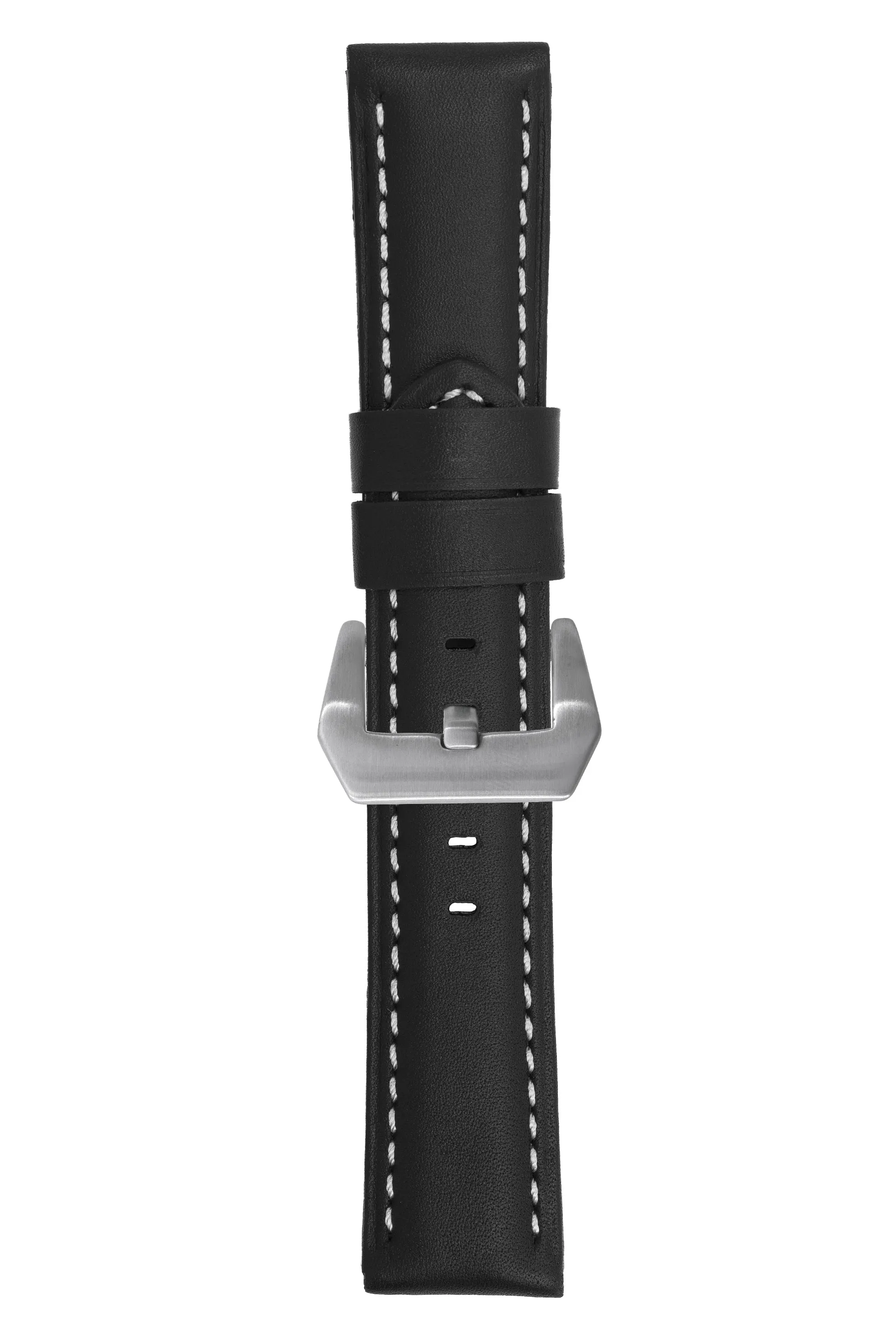 Panerai-Style Calf Leather Watch Strap in BLACK