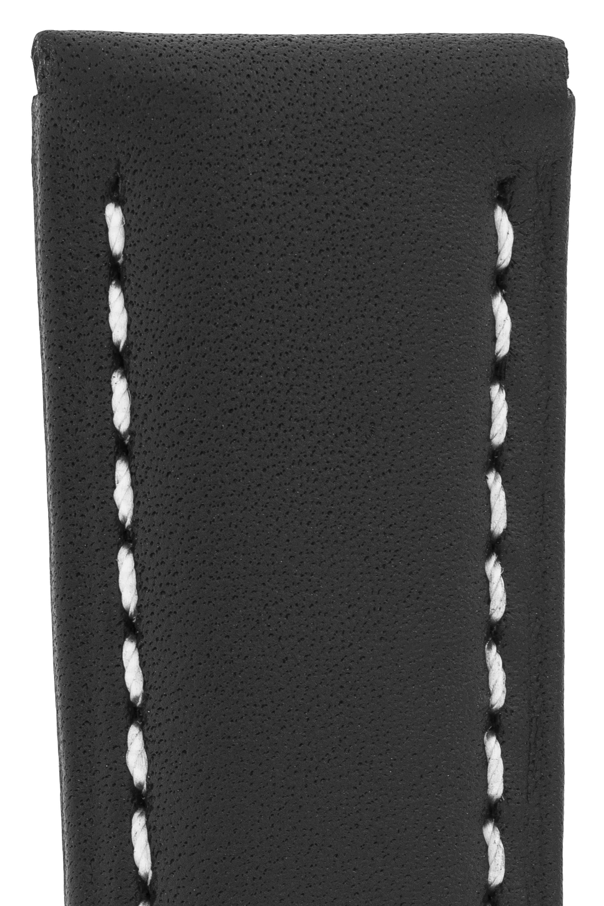 Panerai-Style Calf Leather Watch Strap in BLACK