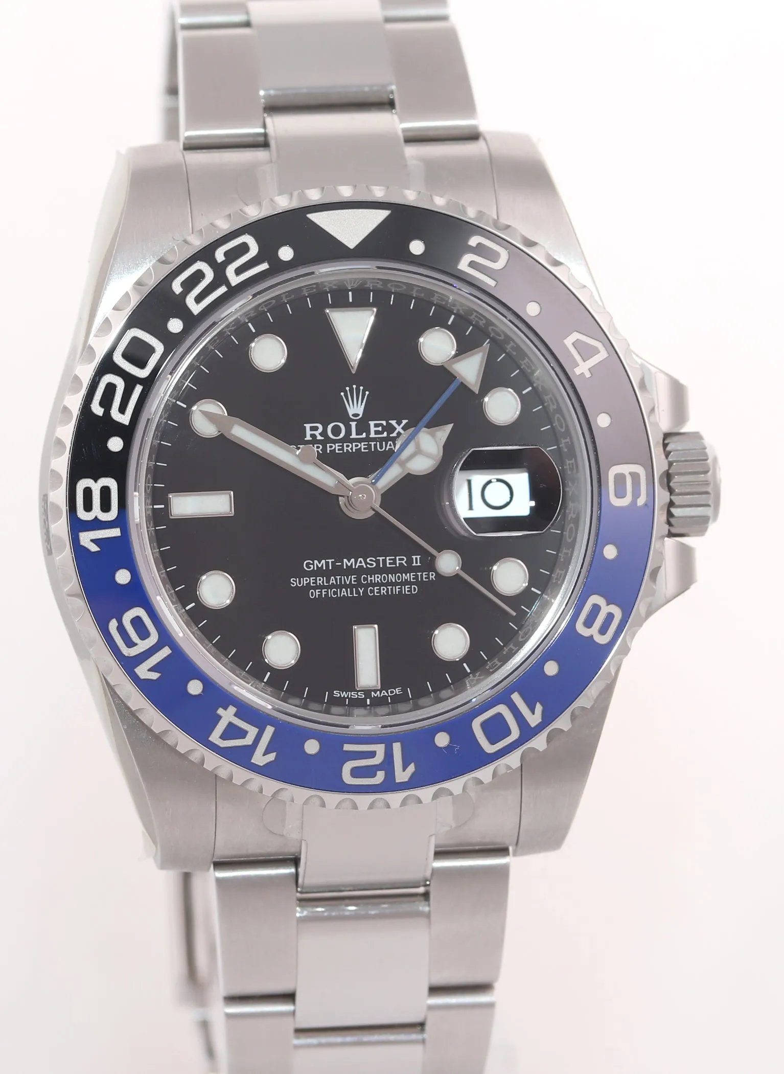 PAPERS 2019 Rolex GMT Master 2 116710 BLNR Steel Ceramic Batman Blue Watch Box