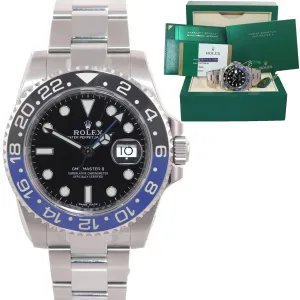 PAPERS 2019 Rolex GMT Master 2 116710 BLNR Steel Ceramic Batman Blue Watch Box