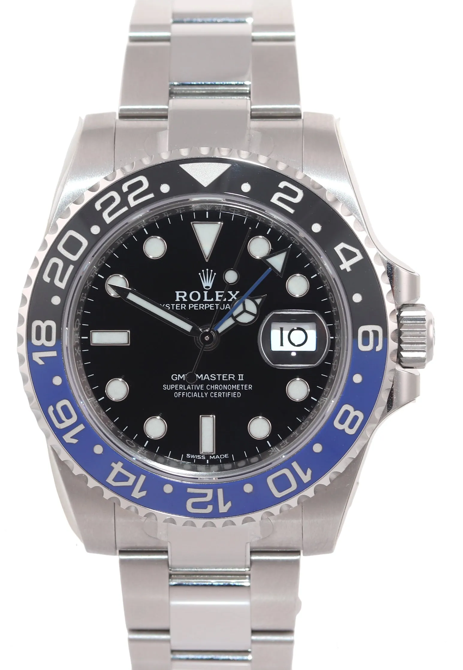 PAPERS 2019 Rolex GMT Master 2 116710 BLNR Steel Ceramic Batman Blue Watch Box